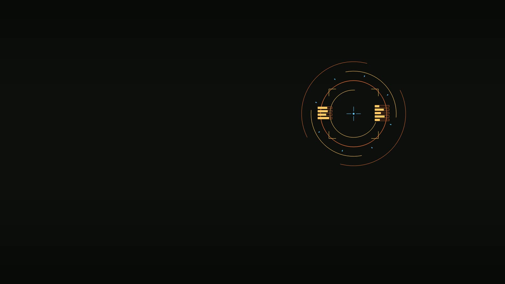 Military gui war stock footage hud animation for science fiction production in dark setting