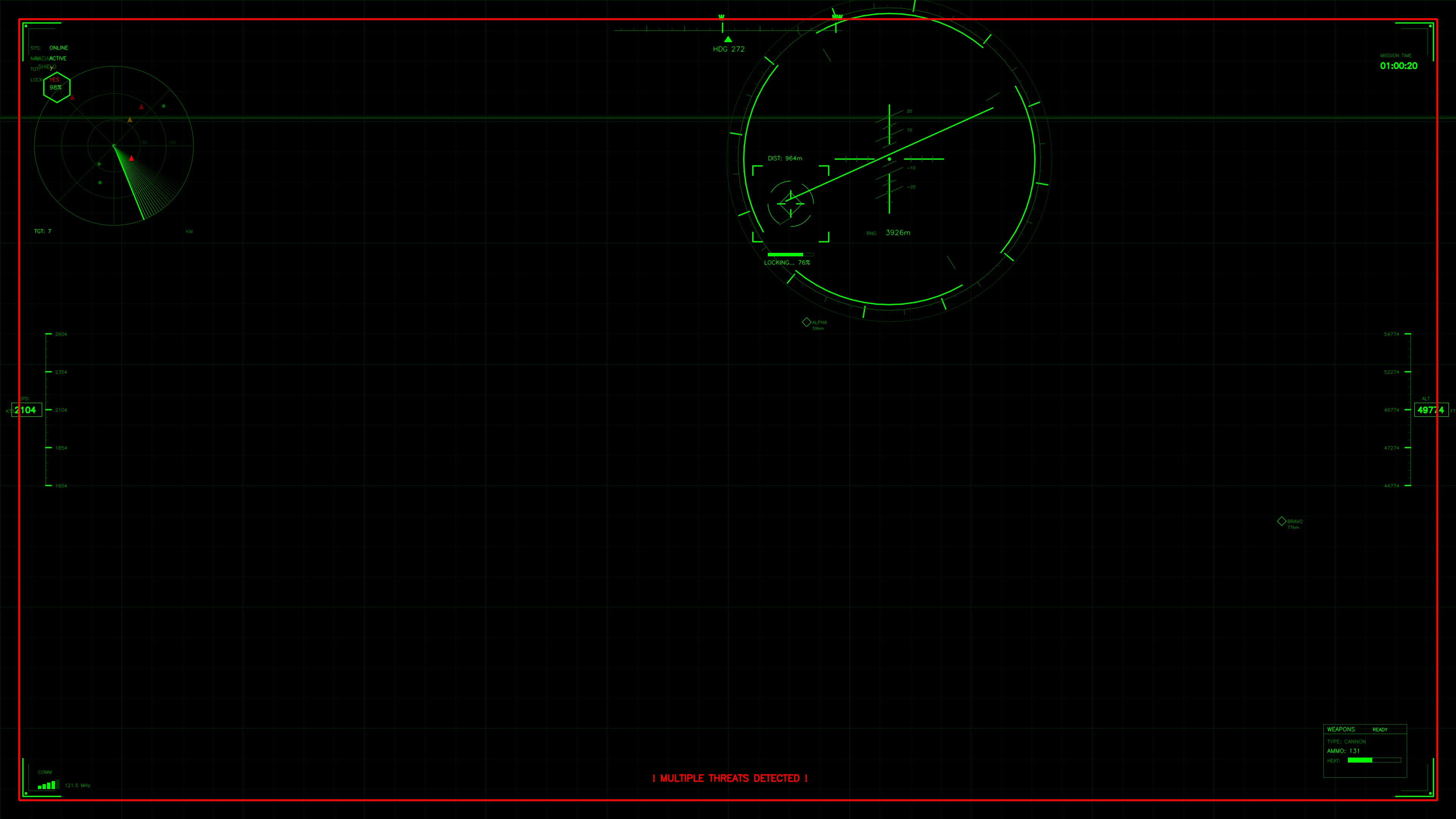 Military GUI war stock footage HUD animation for science fiction production in a digital display environment