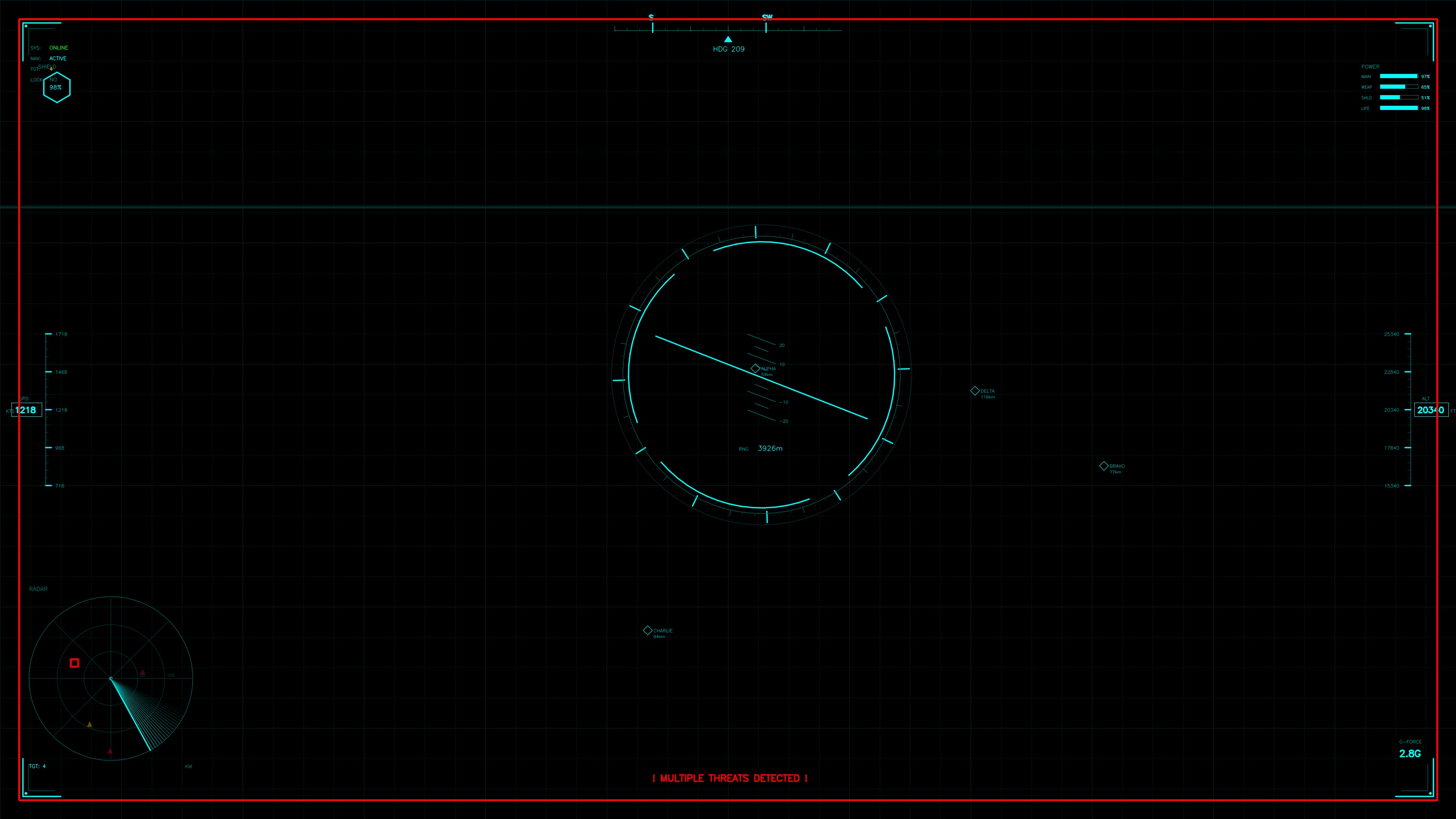Military gui war stock footage for science fiction production featuring heads-up display animation design