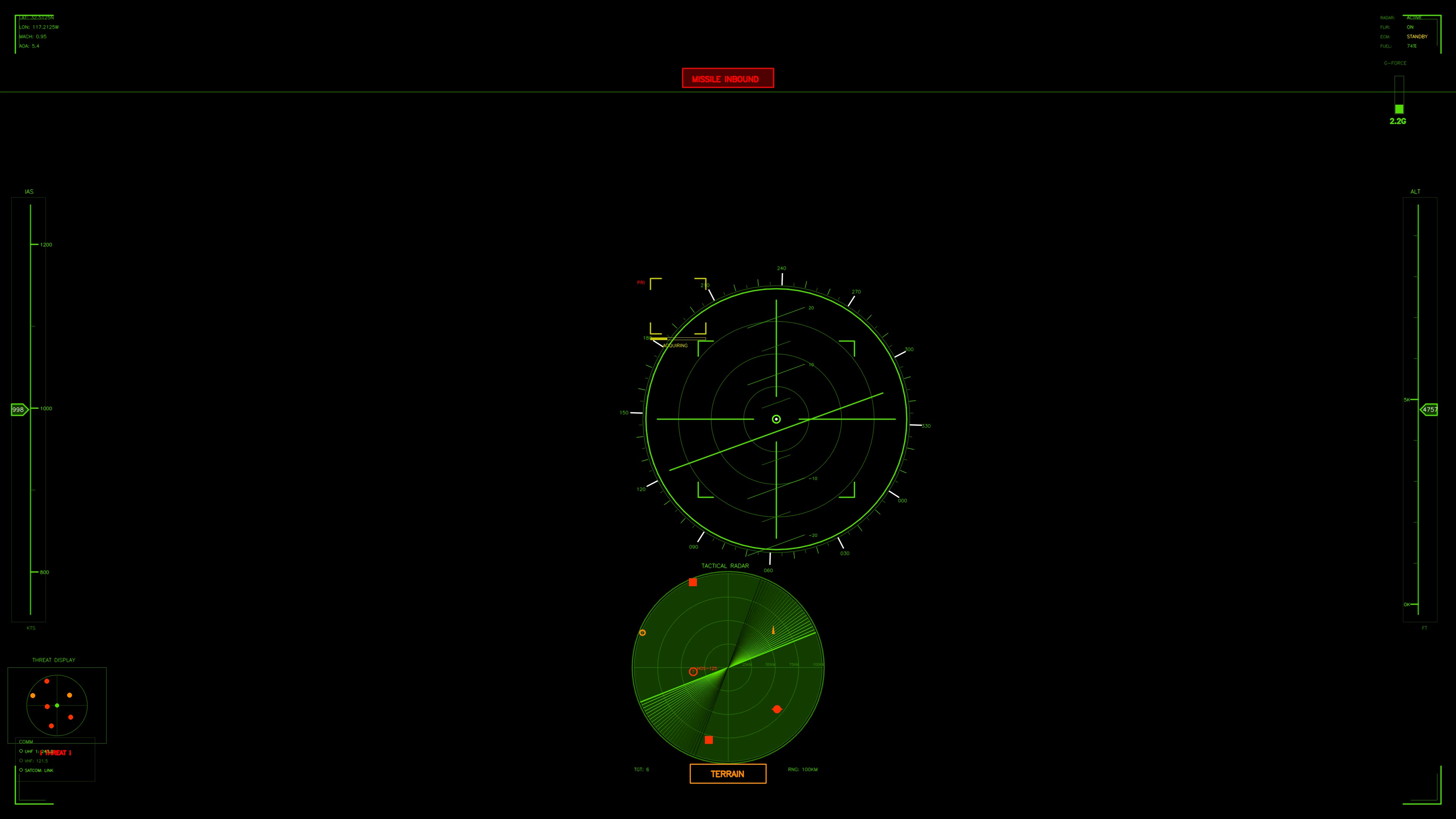 Military gui war stock footage with hud animation for science fiction production during nighttime operation
