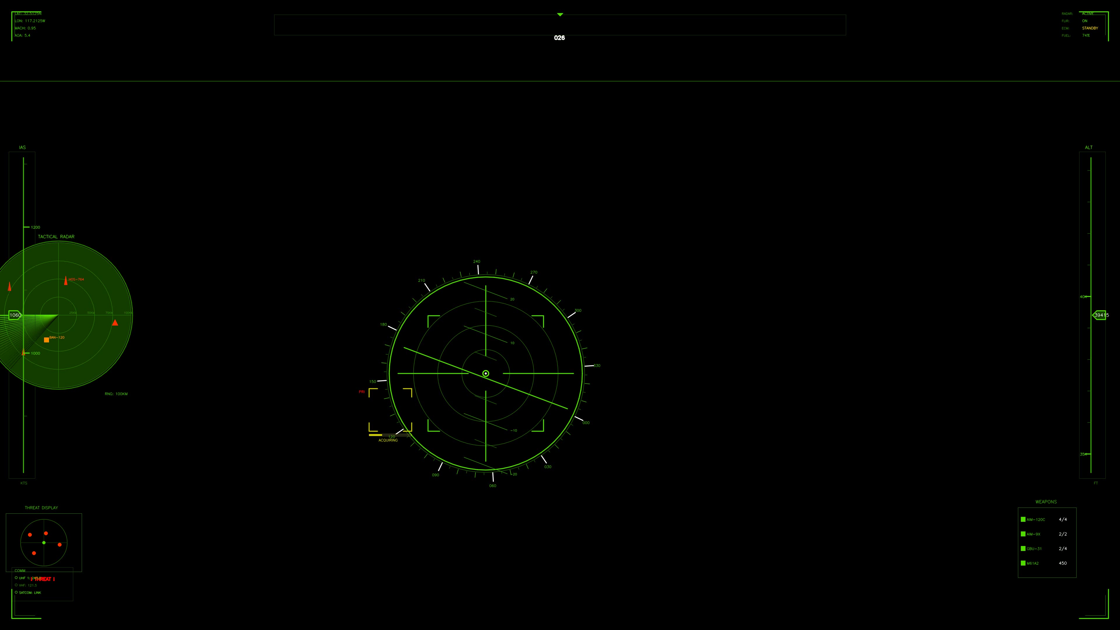 Military gui war stock footage with hud animation for science fiction production featuring data and radar display