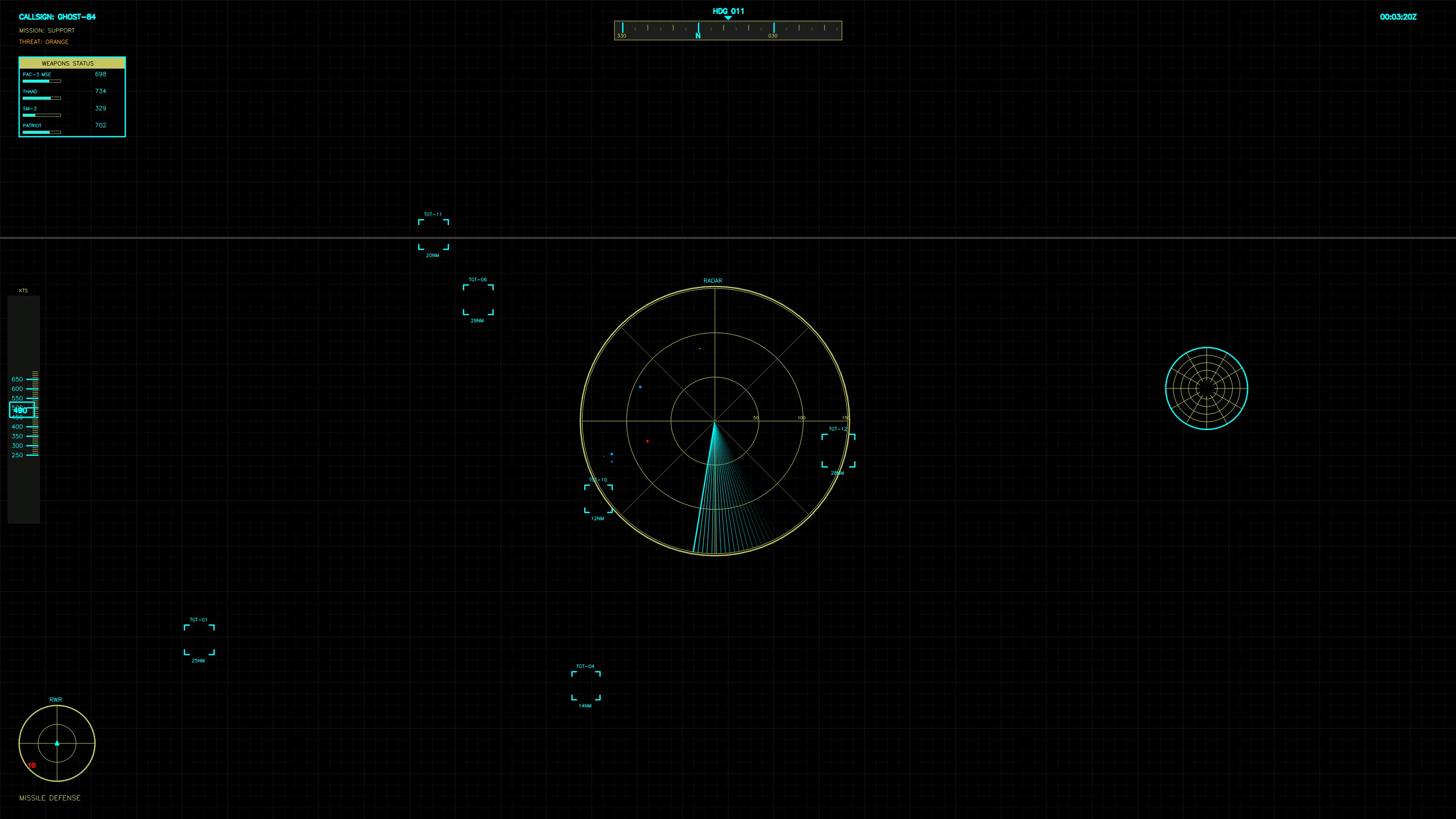 Military GUI war stock footage used in science fiction production for digital animation and visual effects
