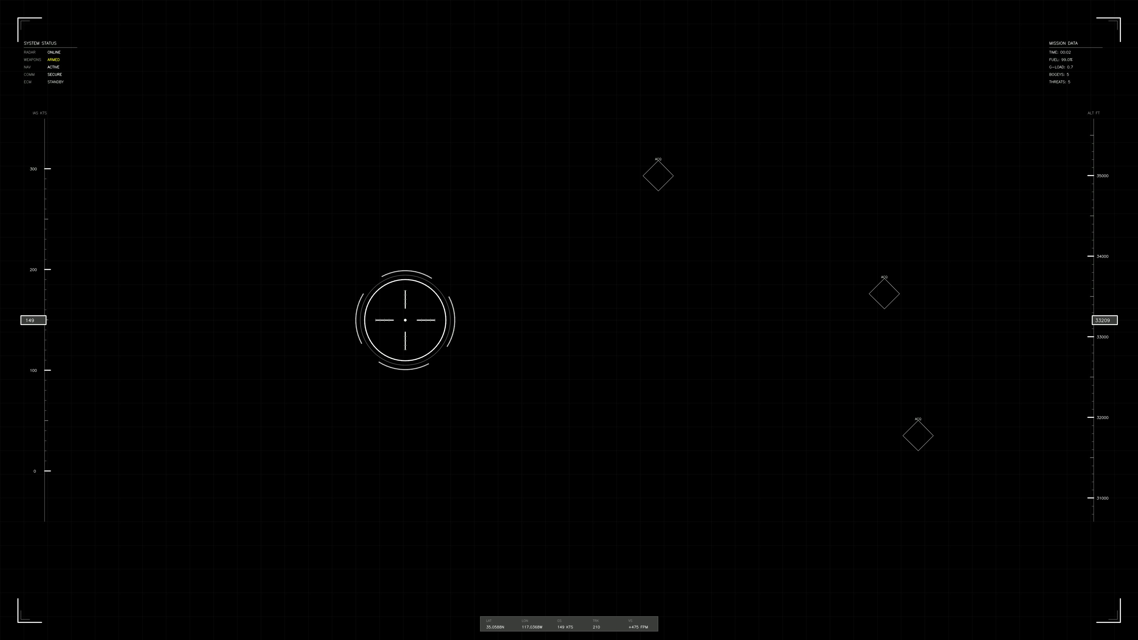 Military guide war stock footage HUD animation for science fiction production featuring targeting system and interface elements