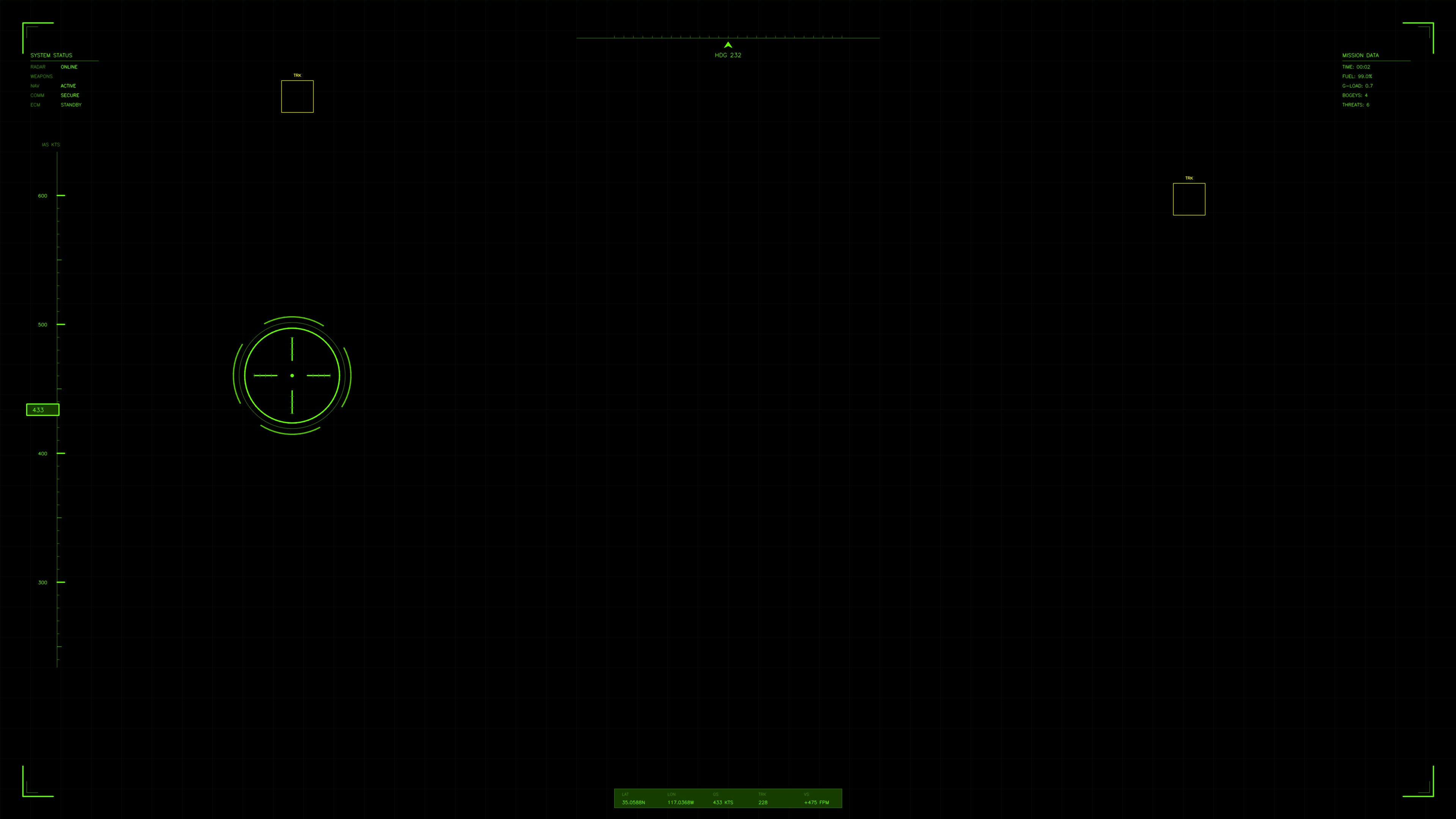 Military gui war stock footage hud animation for science fiction production with focus on digital interface and targeting system