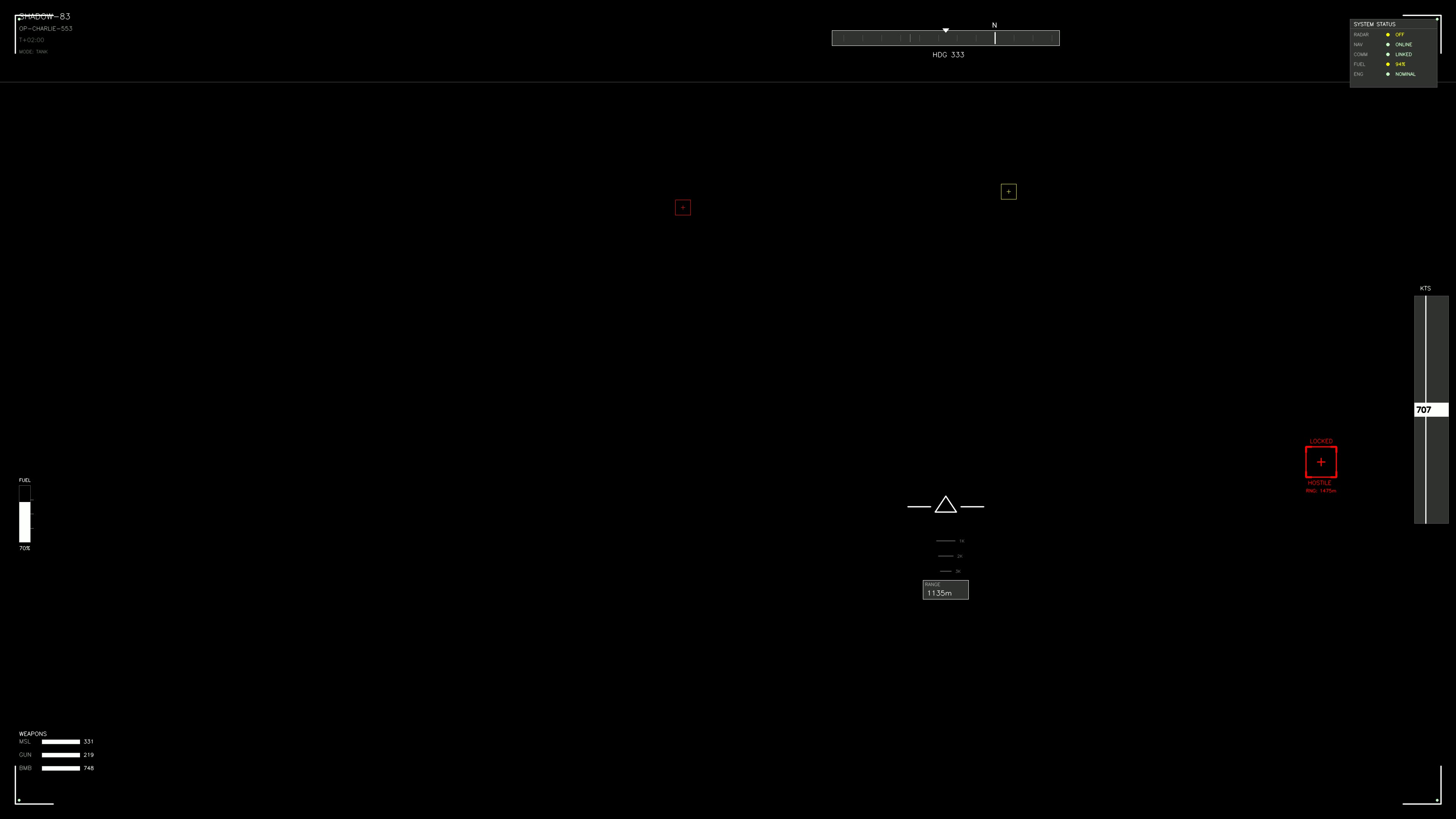 Military GUI war stock footage in HUD animation designed for science fiction production use in cinematic projects
