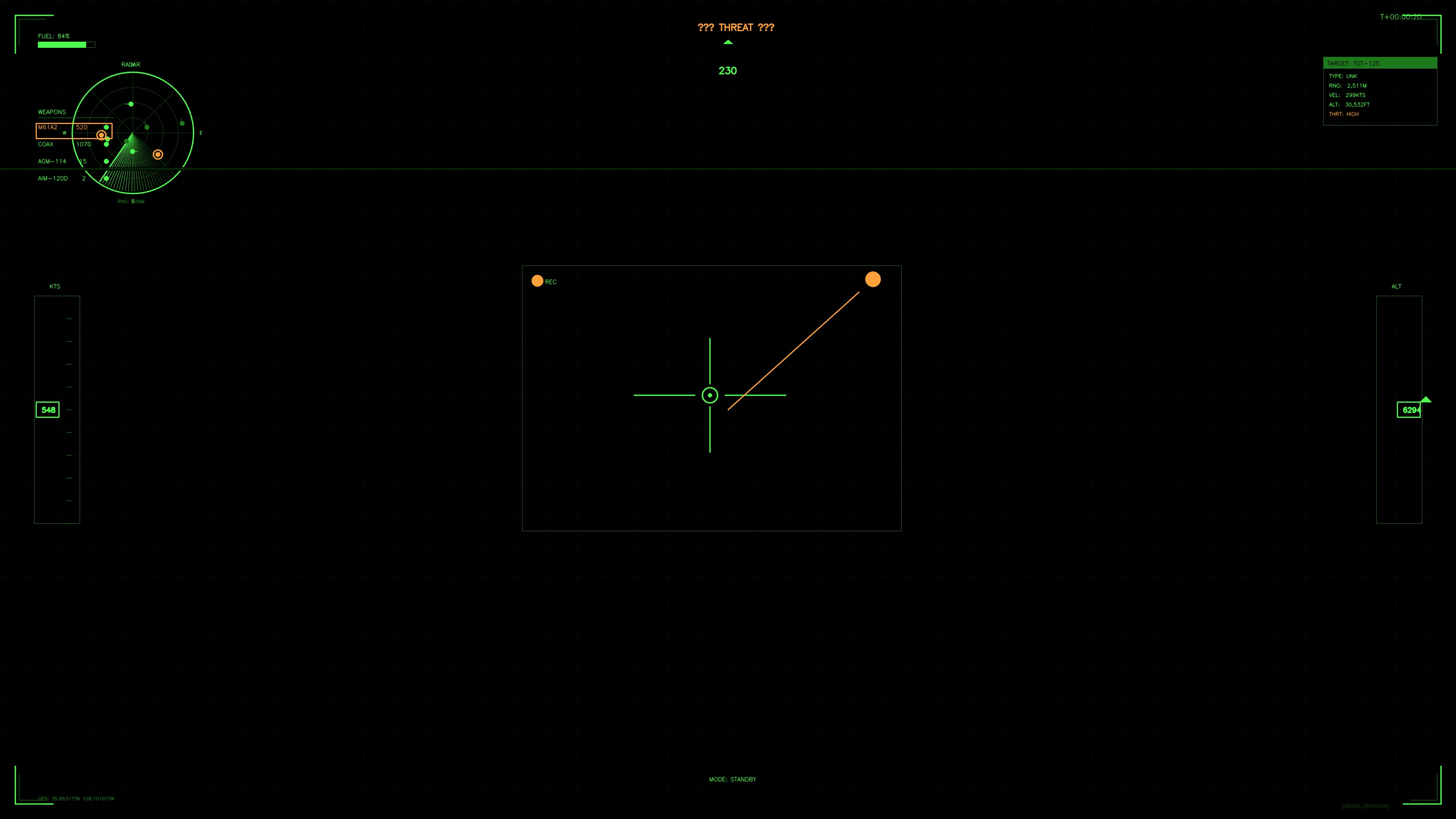 Military GUI war stock footage shows HUD animation for science fiction production in a digital setting