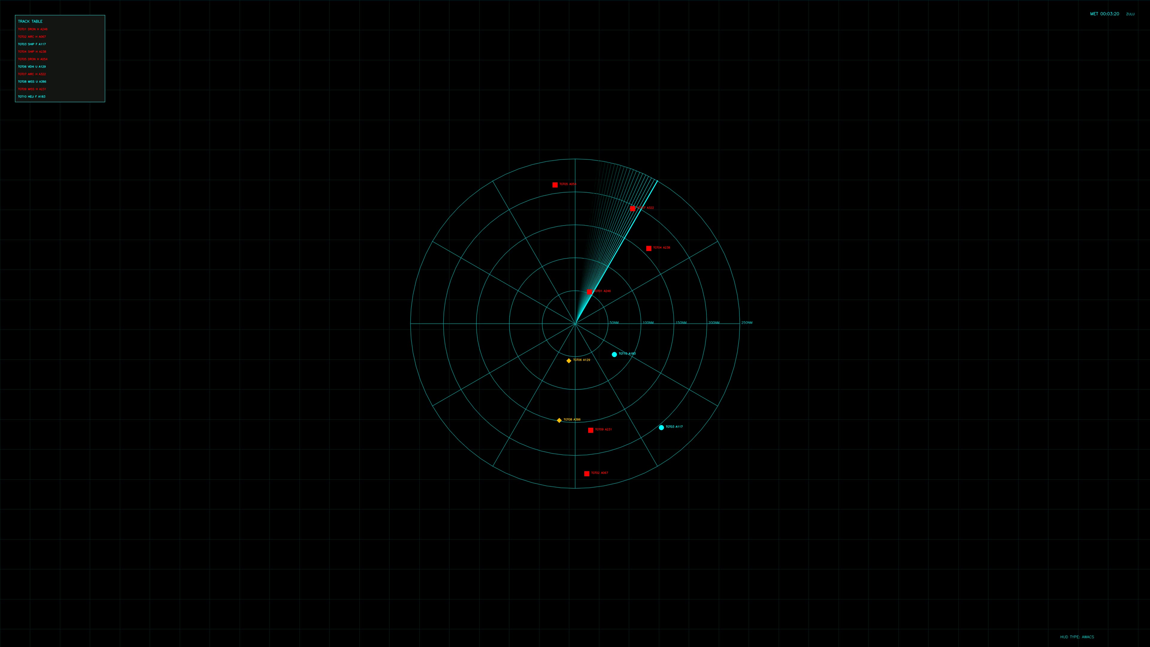 Military gui war stock footage with hud animation for science fiction production in dark setting
