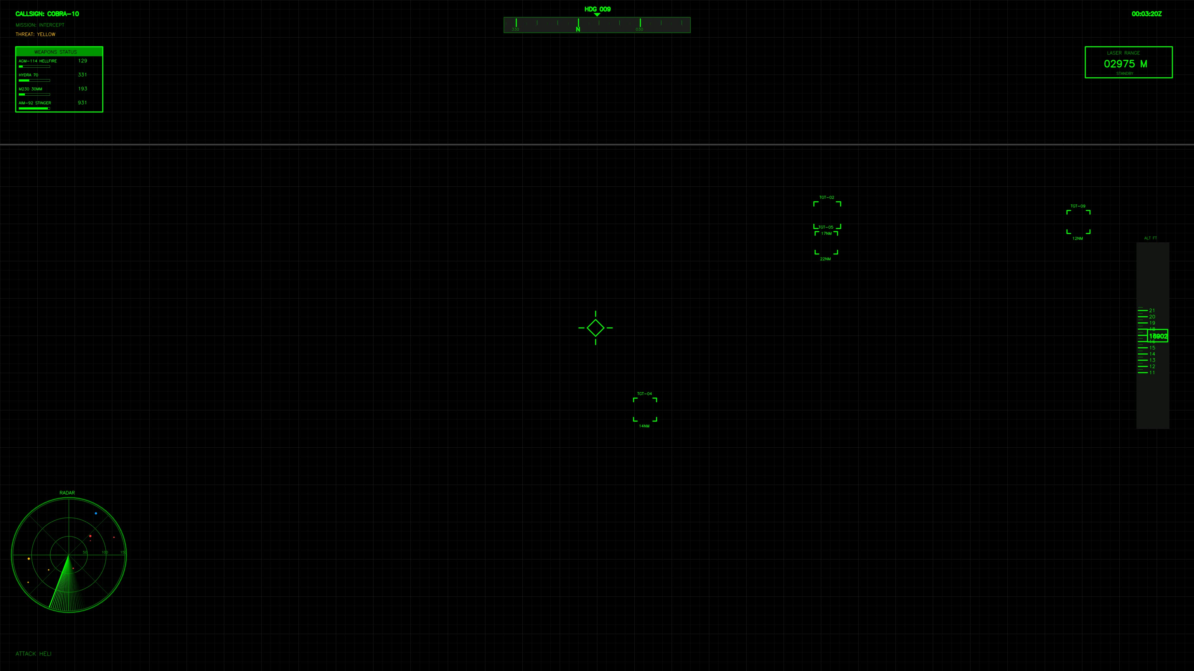 Military GUI war stock footage for science fiction production showcasing HUD animation and targeting display elements