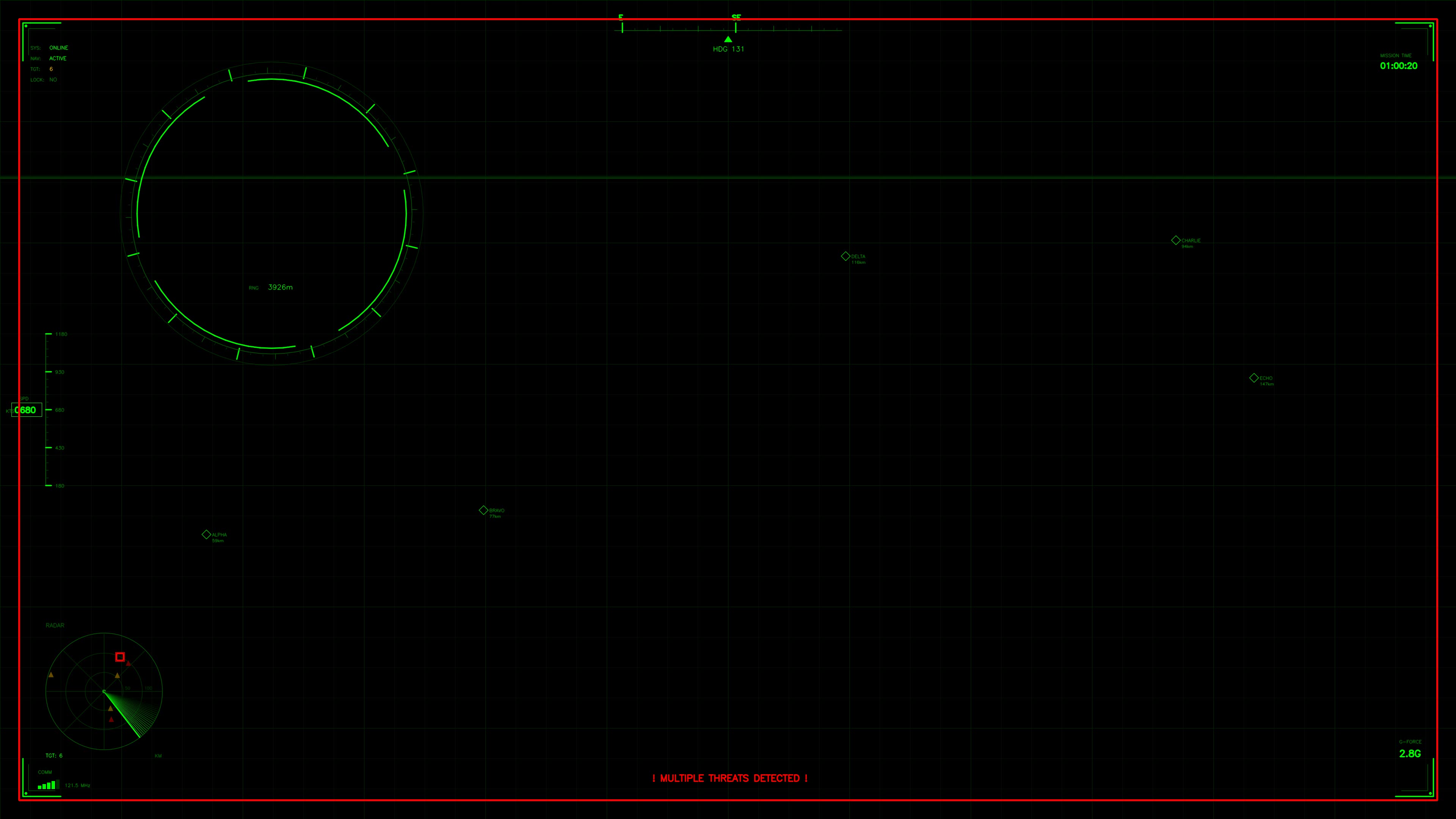 Military gui war stock footage hud animation for science fiction production set in a tactical display environment