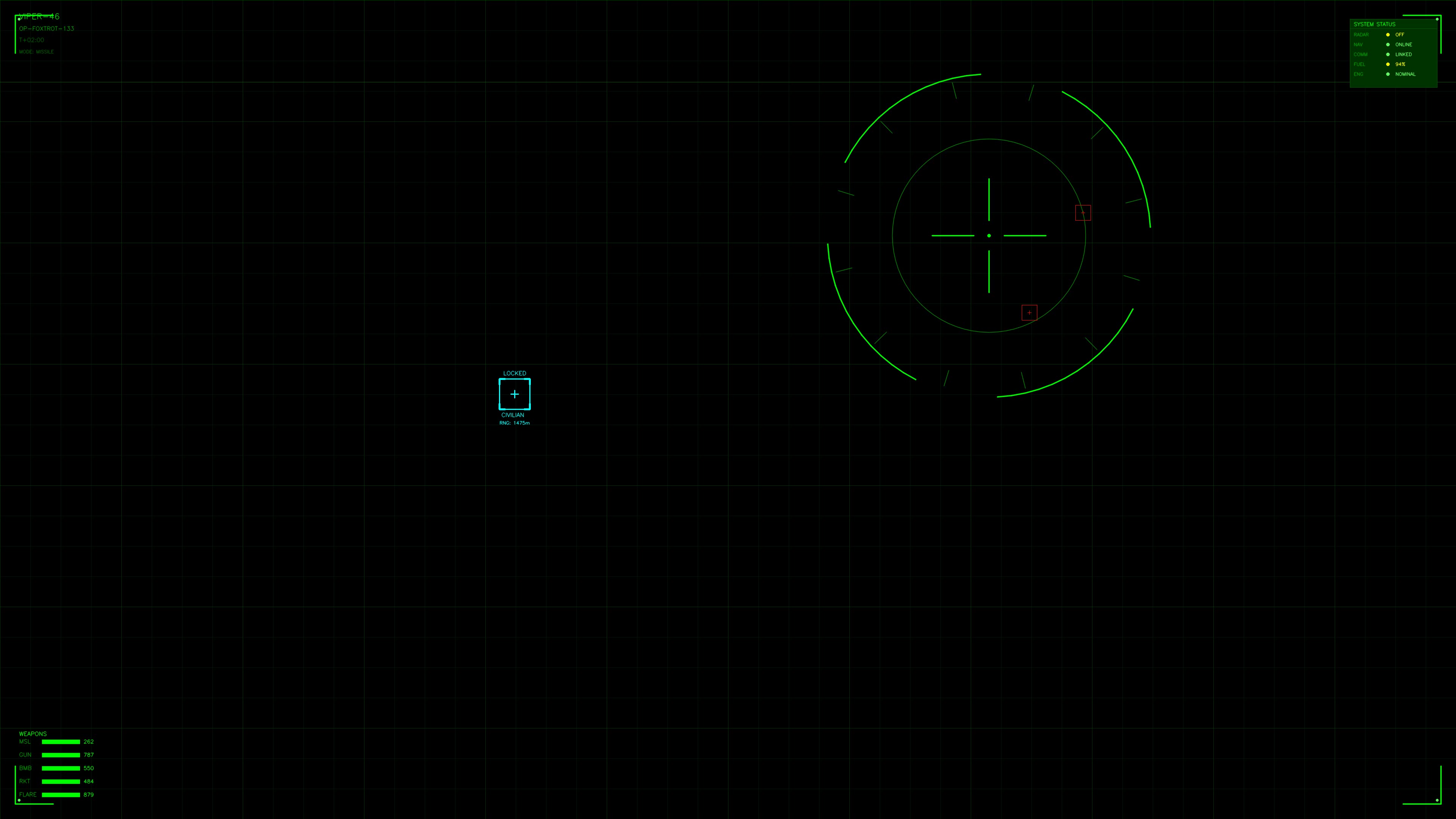 Military gui war stock footage hud animation for science fiction production showcasing advanced targeting and tracking features