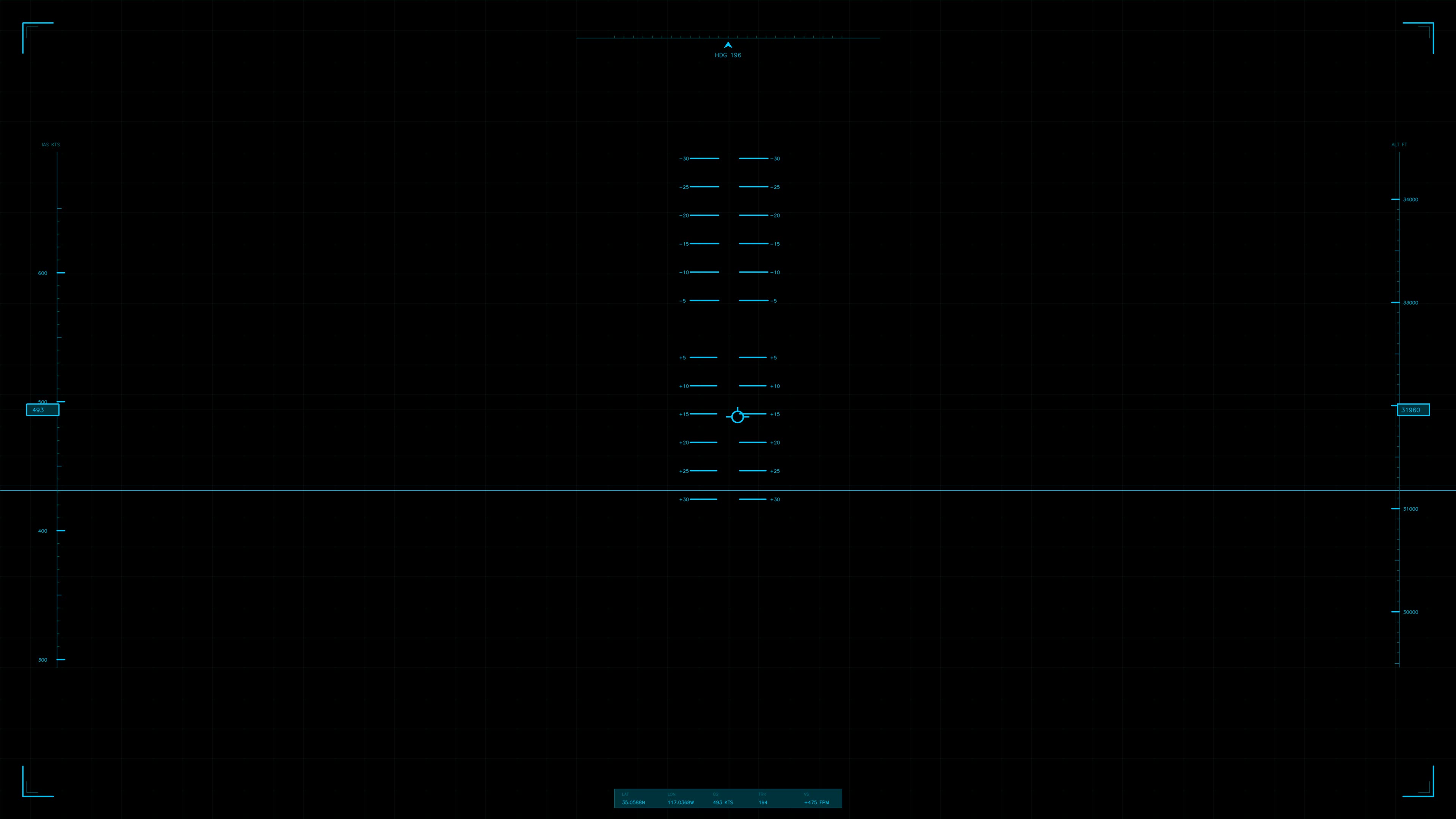 Military gui war stock footage hud animation for science fiction production showing targeting interface and data display in dark setting