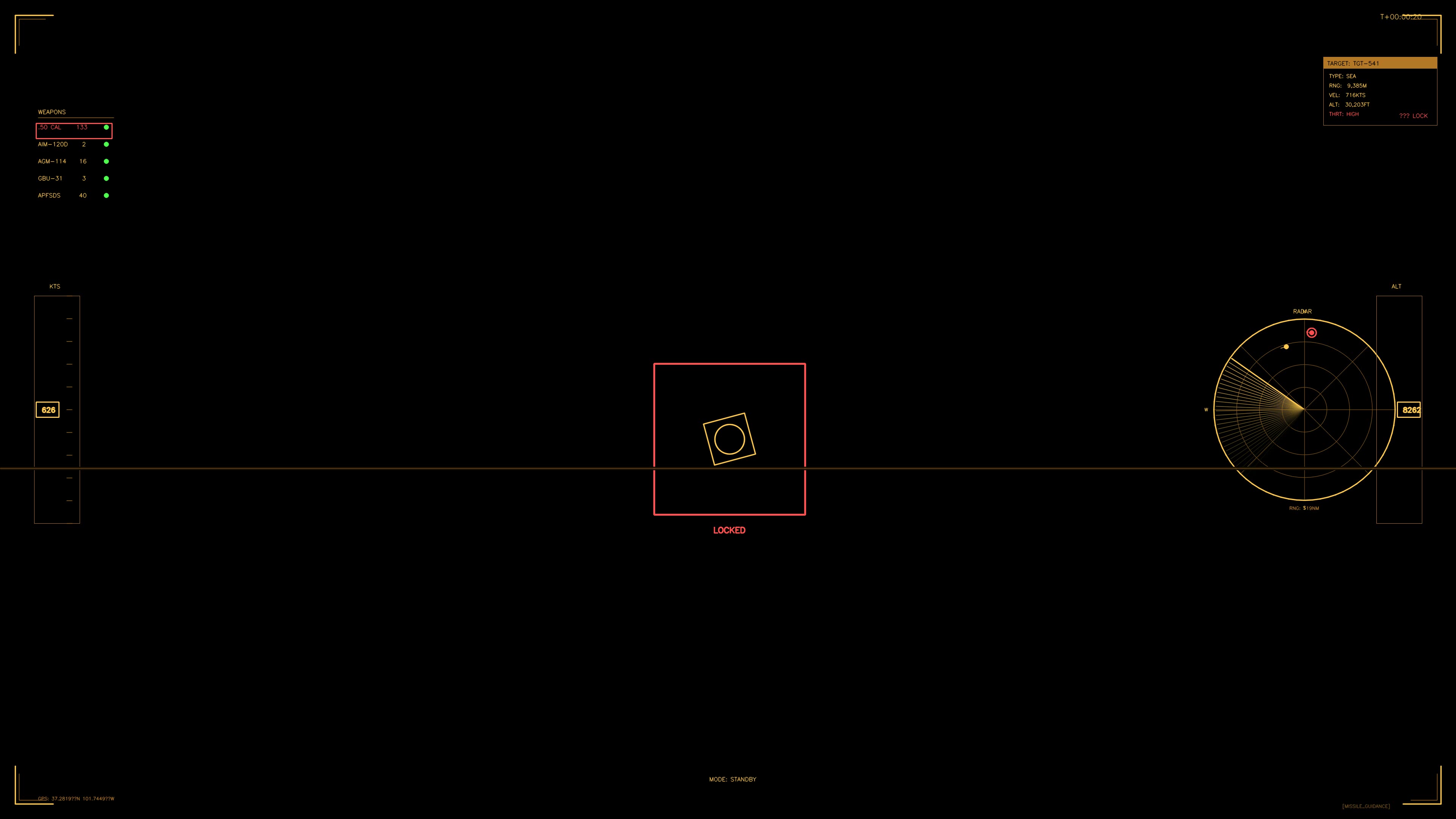 Military gui war stock footage hud animation for science fiction production showing various data and radar displays with tracking elements