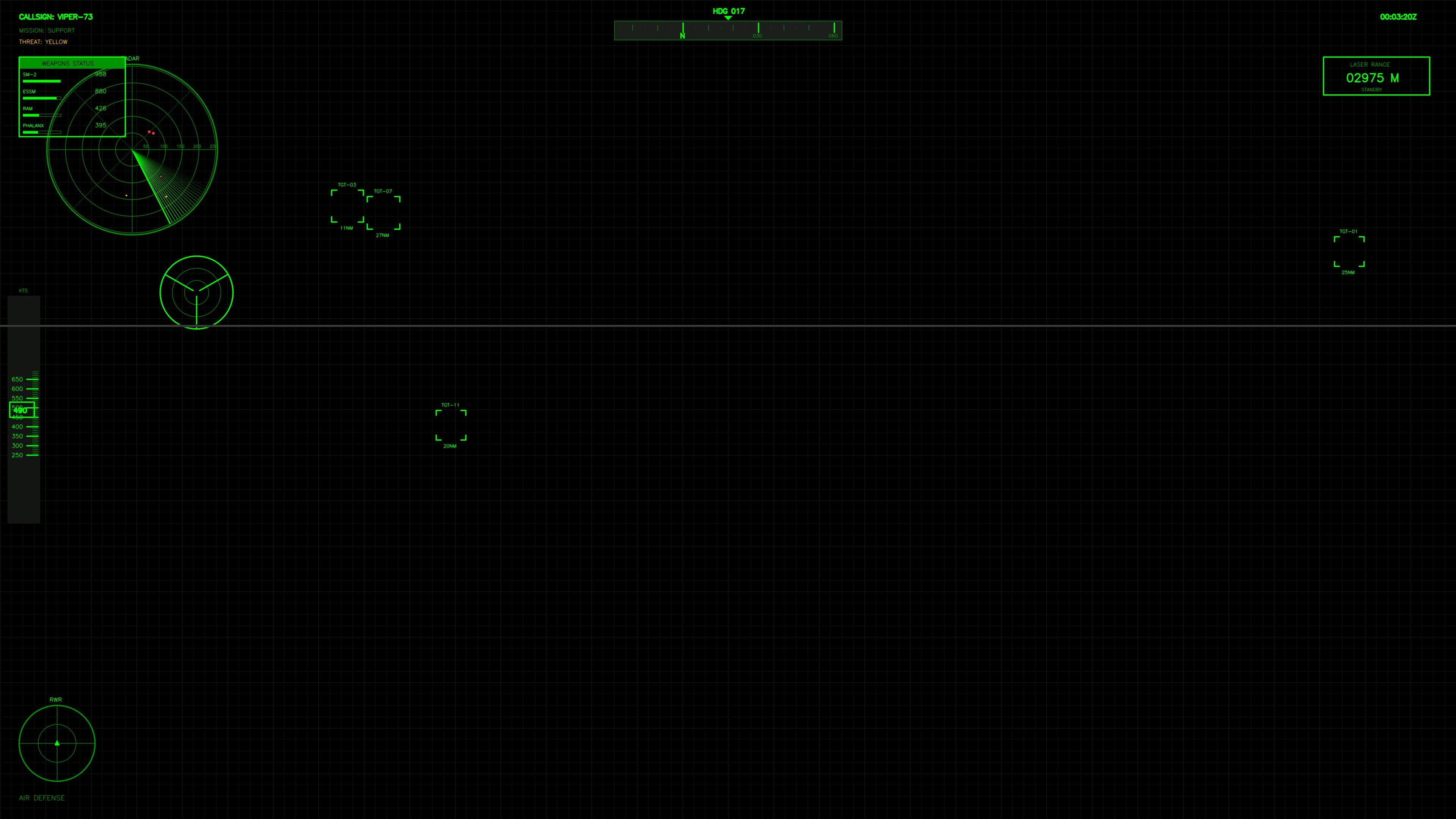 Military gunship war stock footage with HUD animation for science fiction projects in a dark background setting