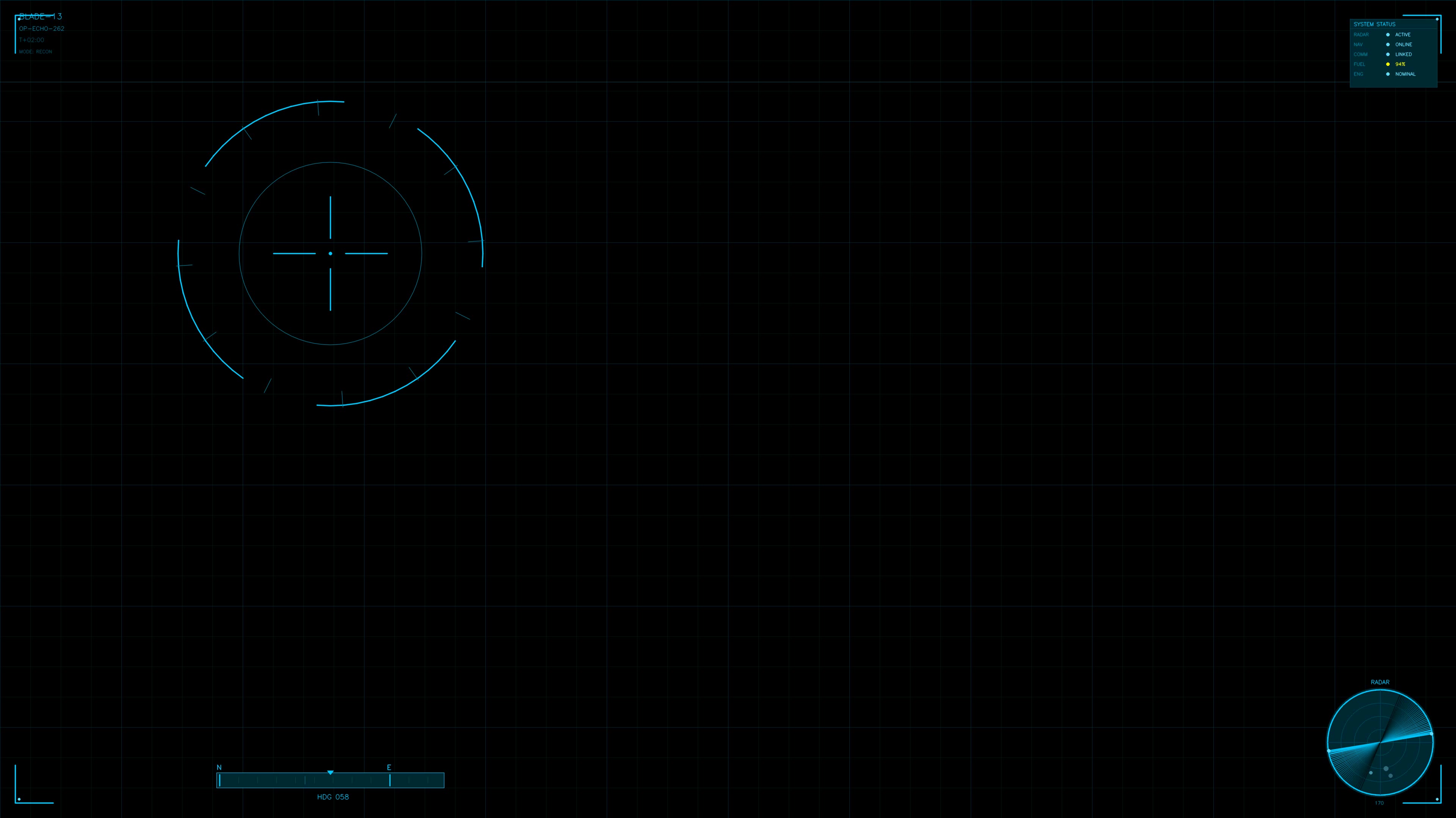Military gui war stock footage hud animation for science fiction production in a dark setting showing interface elements and graphical displays