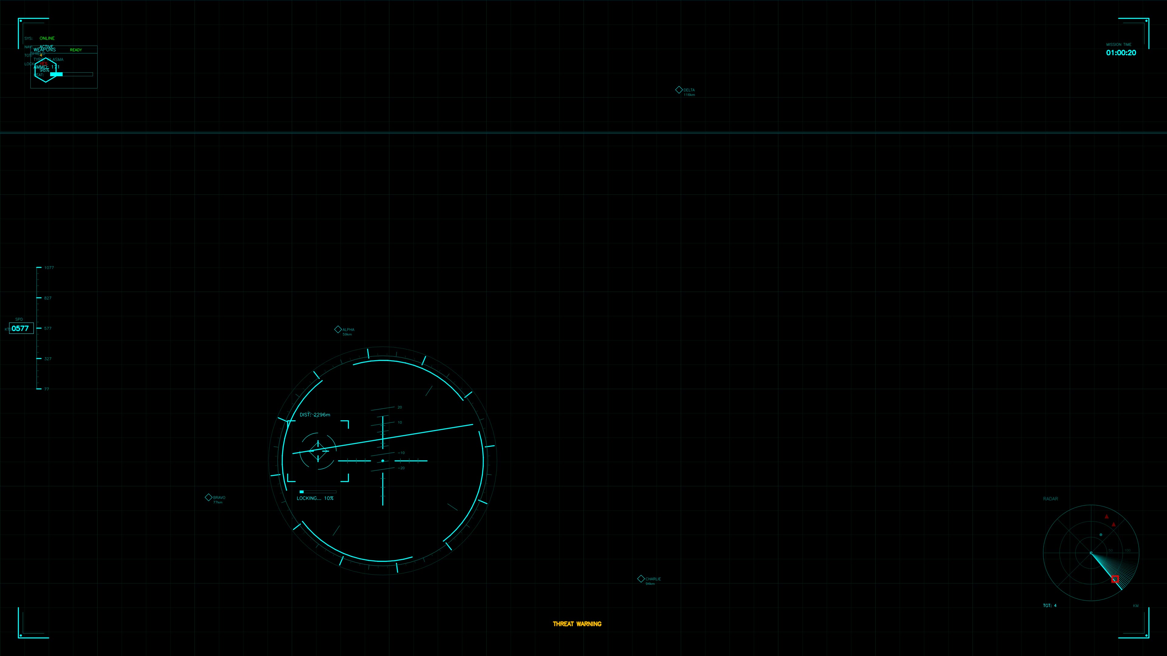 Military gui war stock footage hud animation for science fiction production with focus on tactical display and navigation features