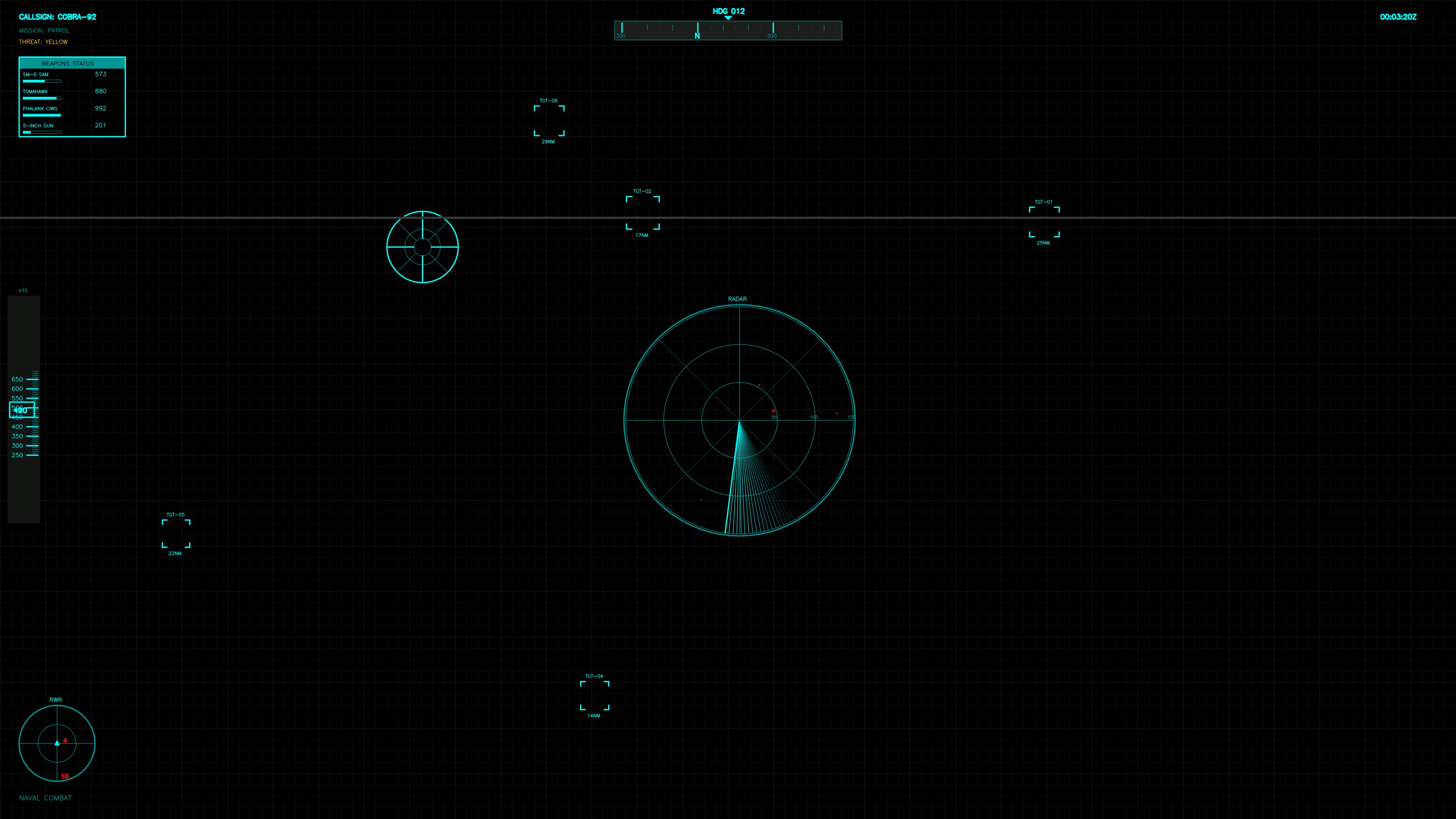 Military gui war stock footage hud animation for science fiction production demonstrating target tracking and radar display