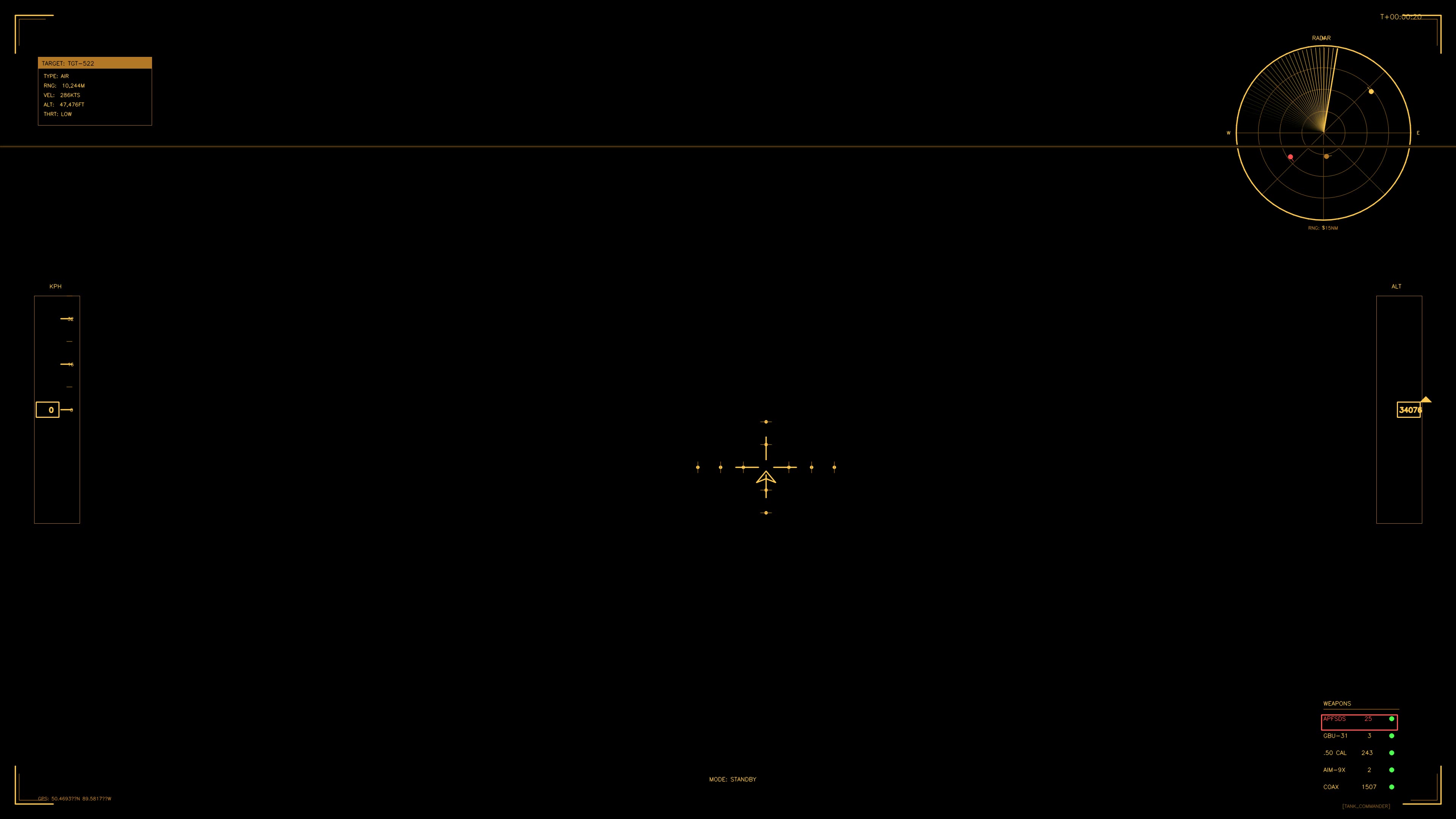 Military gui war stock footage hud animation for science fiction production features advanced tracking and targeting interface with radar and controls
