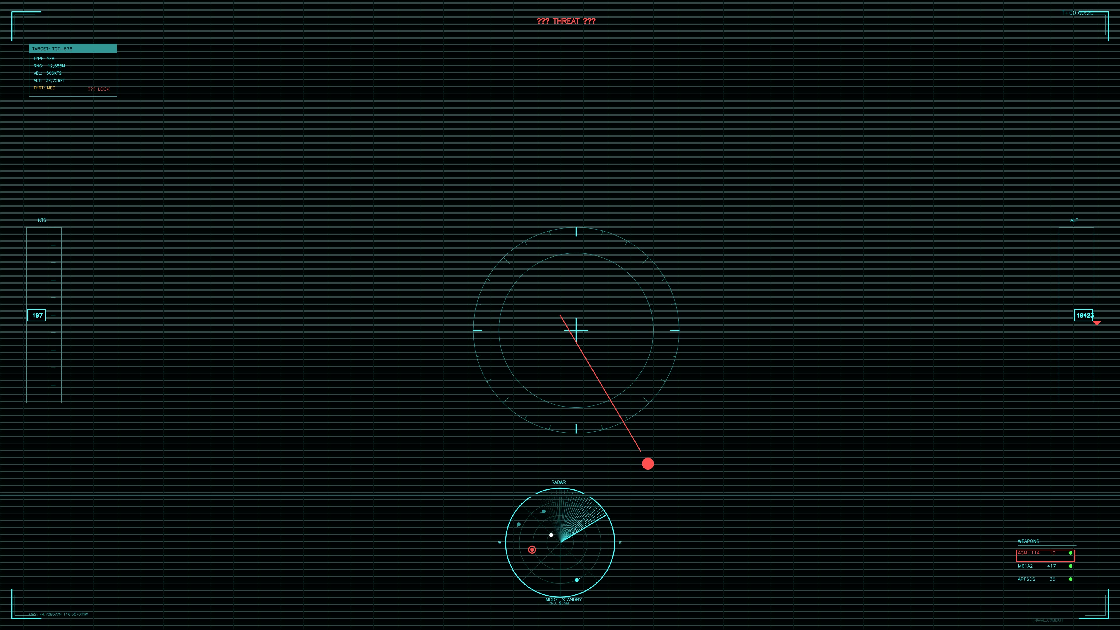 Military gui war stock footage in science fiction production featuring hud animation with radar and targeting elements