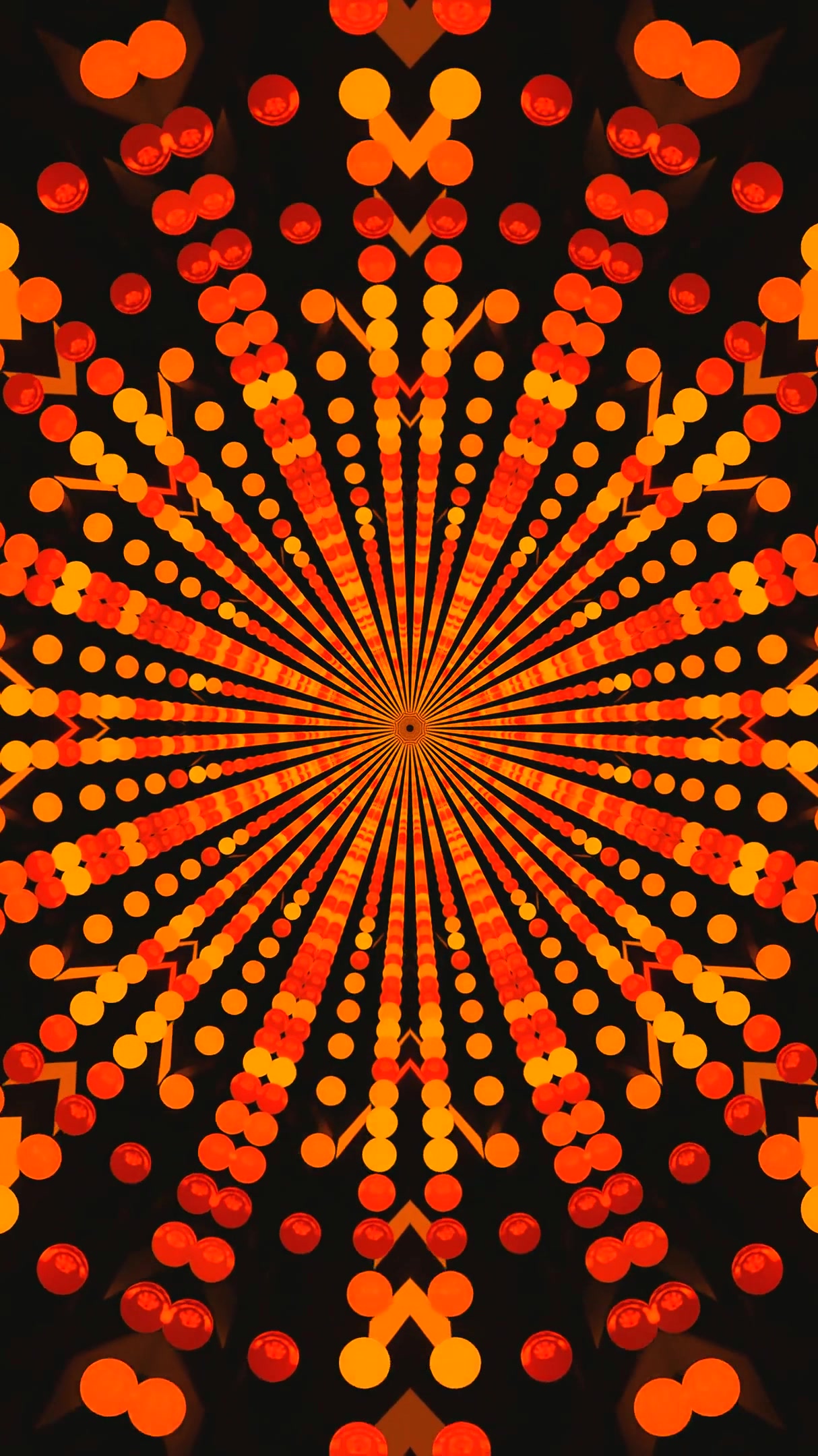 Visual tunnel of vibrant colors creating a seamless looping video