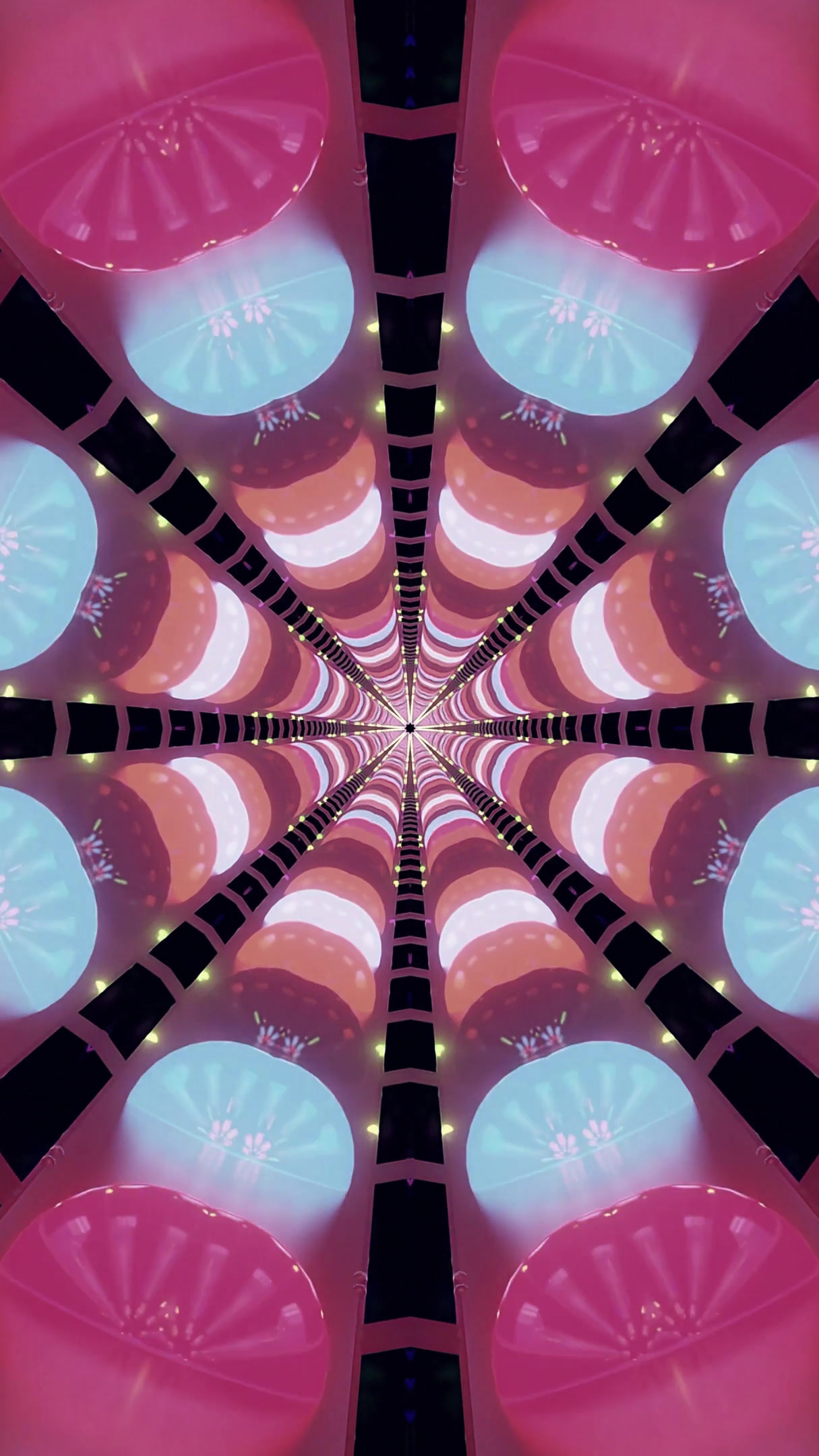 Captivating tunnel video vj loop creating an immersive visual experience for screensavers at any time