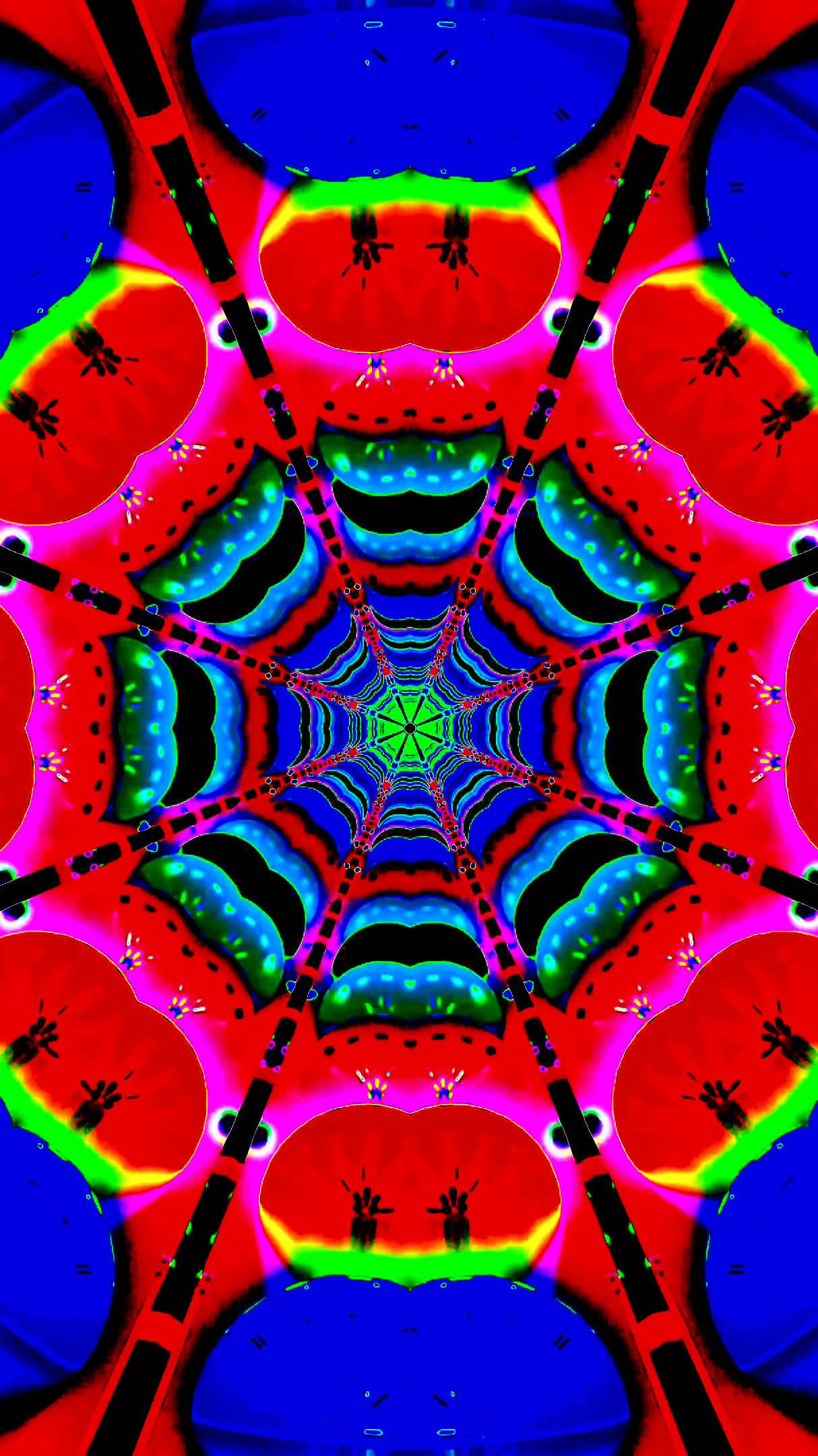 Seamless vibrant tunnel video loop creating an endless visual experience