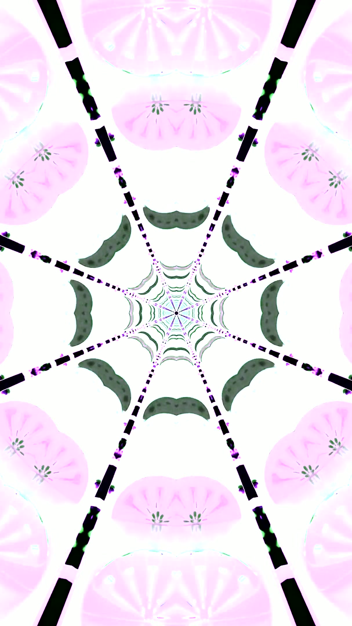 Seamless tunnel video loop featuring vivid colors and symmetrical