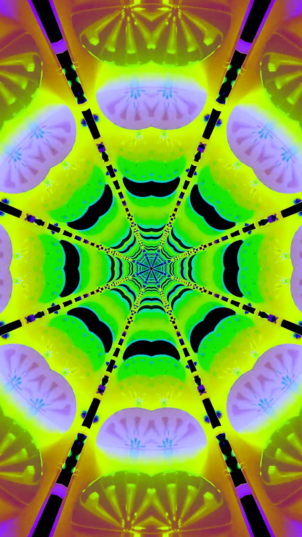 Bright tunnel video loop creating a seamless visual experience wi