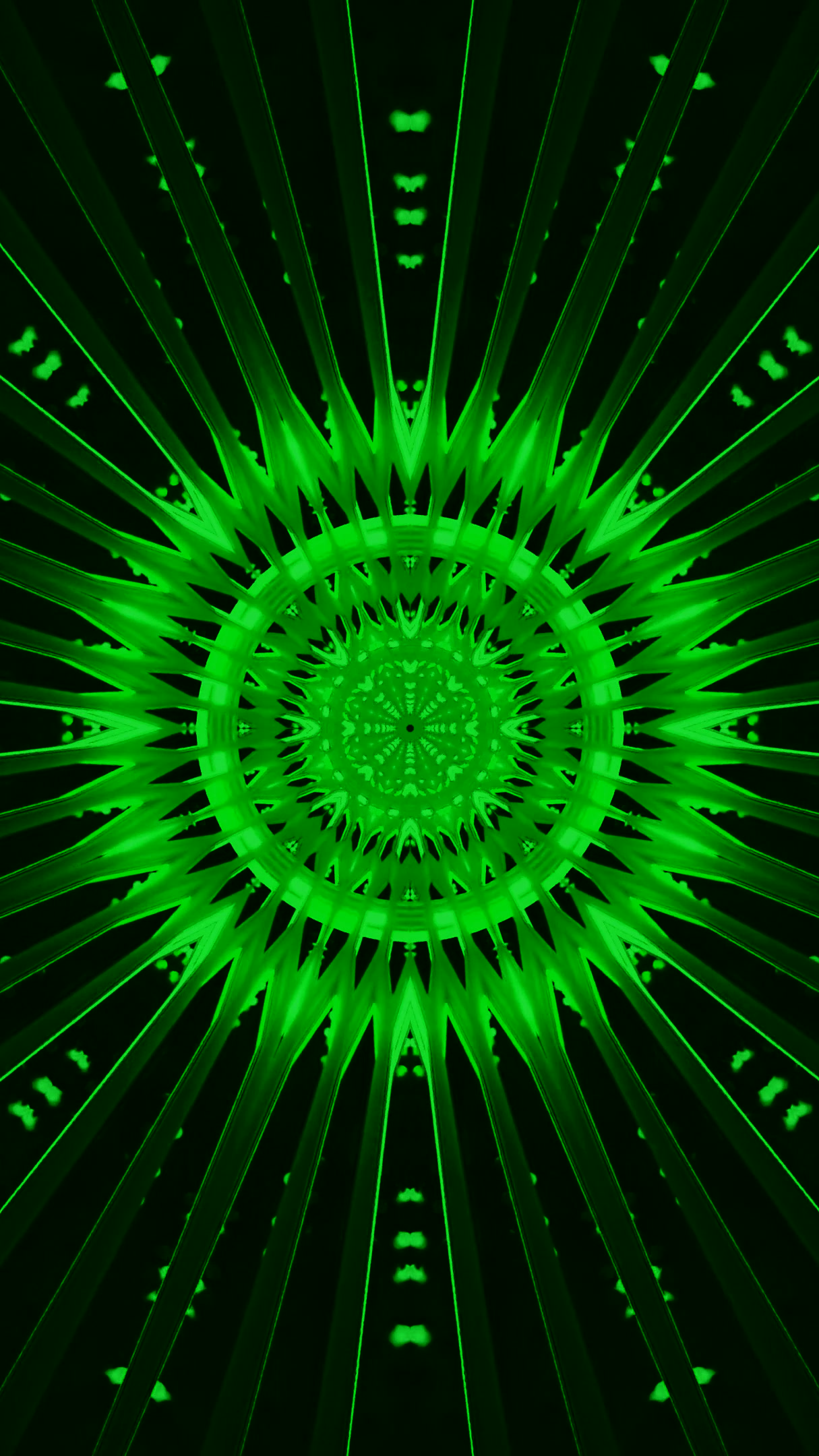 Endless green tunnel animation creates a dynamic visual experience for screensavers and vj loops