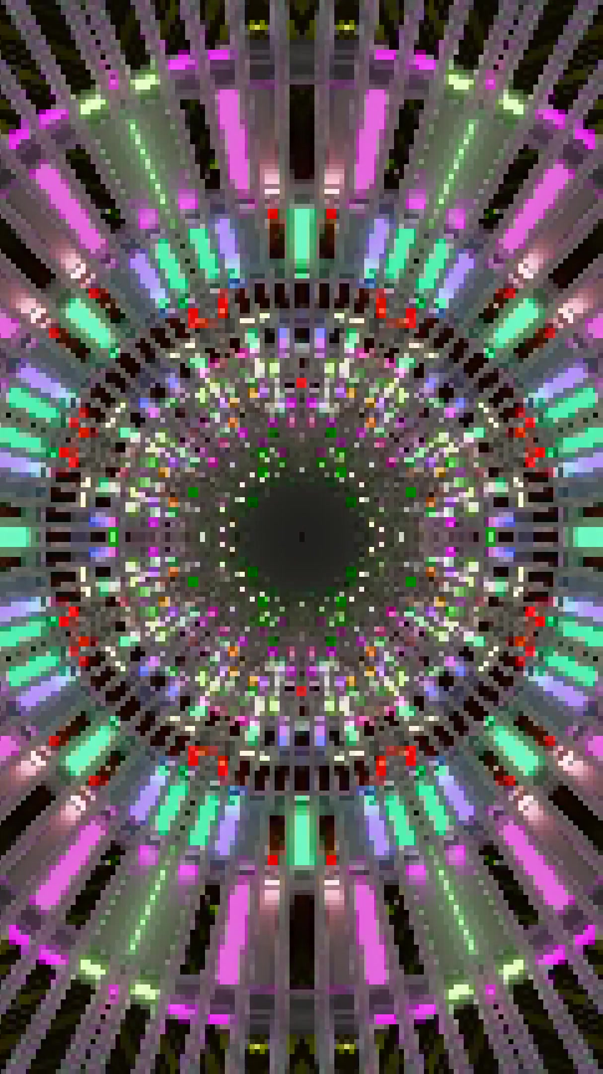 Seamless tunnel video vj loop screensaver with vibrant colors and