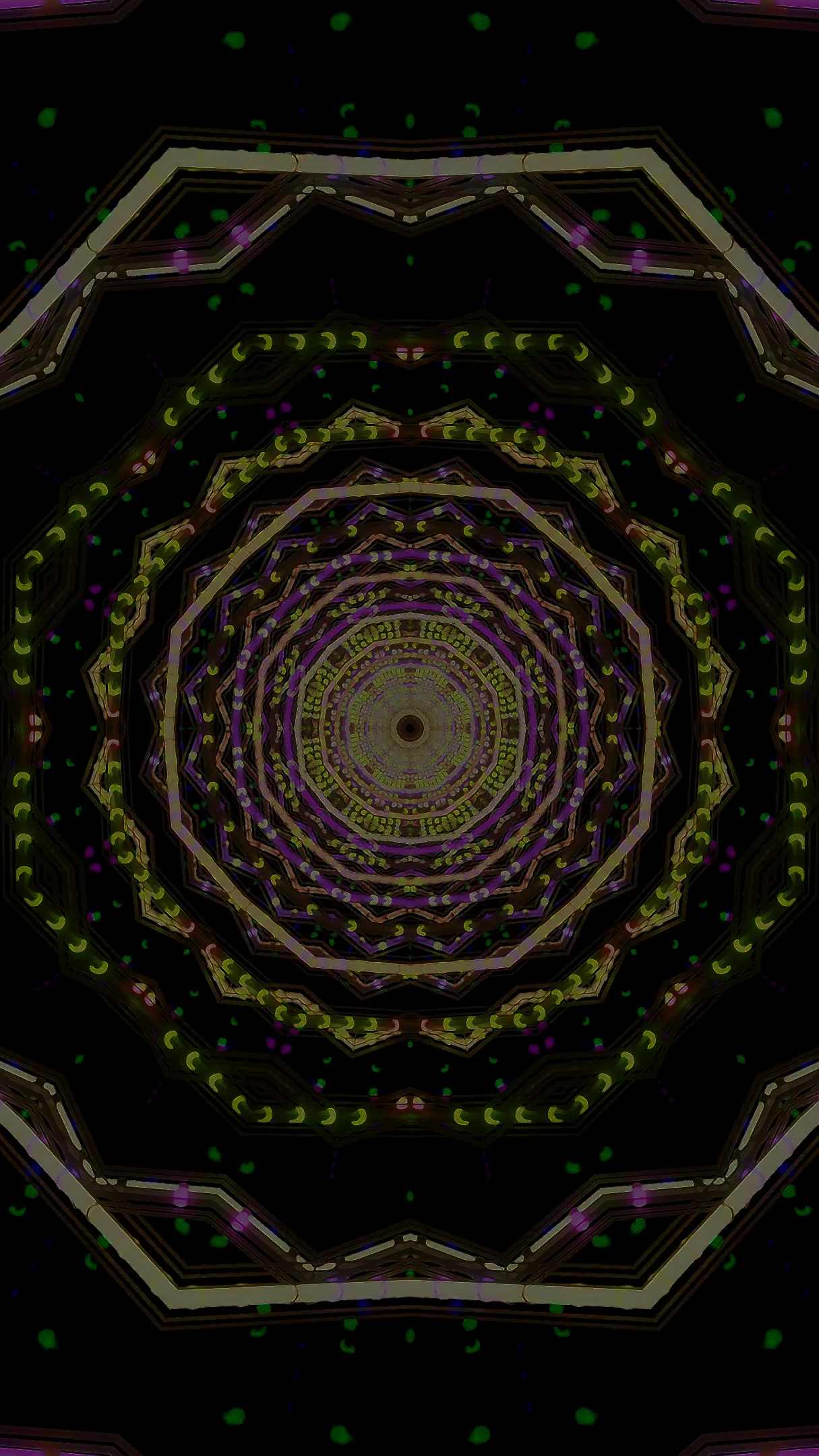 Tunnel video loop creating a vibrant visual experience with seamless transitions and dynamic patterns