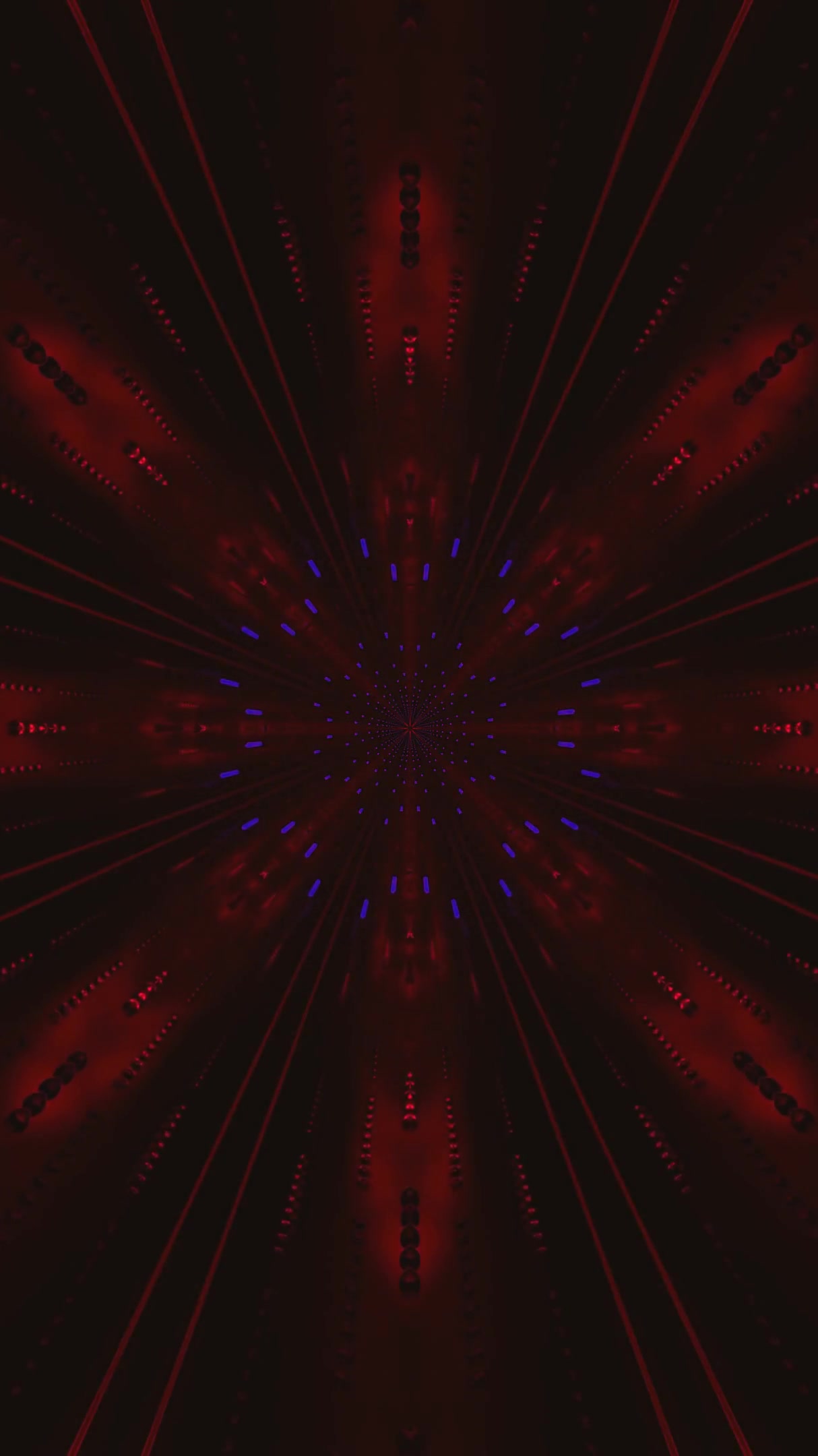 Dynamic tunnel video loop featuring vibrant red and blue lights creating a mesmerizing visual effect in seamless motion