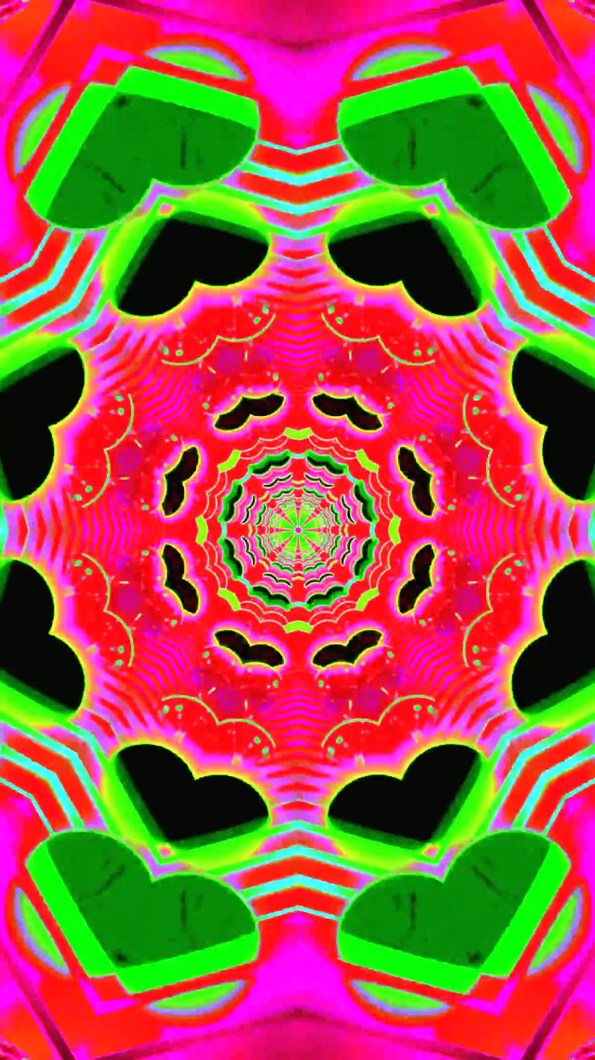 Dynamic tunnel video loop creating vibrant and colorful visual ex