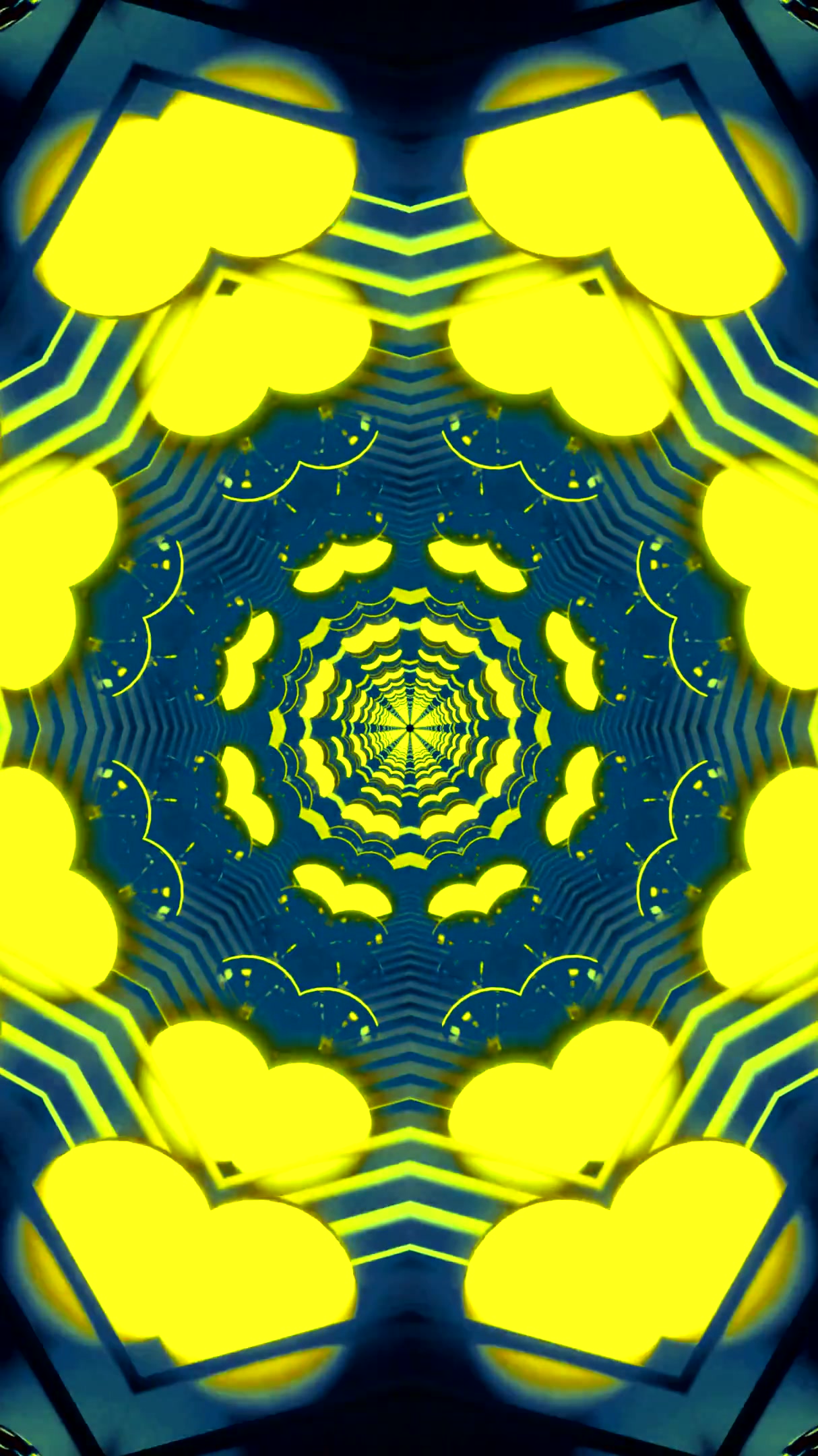 Mesmerizing tunnel video vj loop screensaver creating an engaging