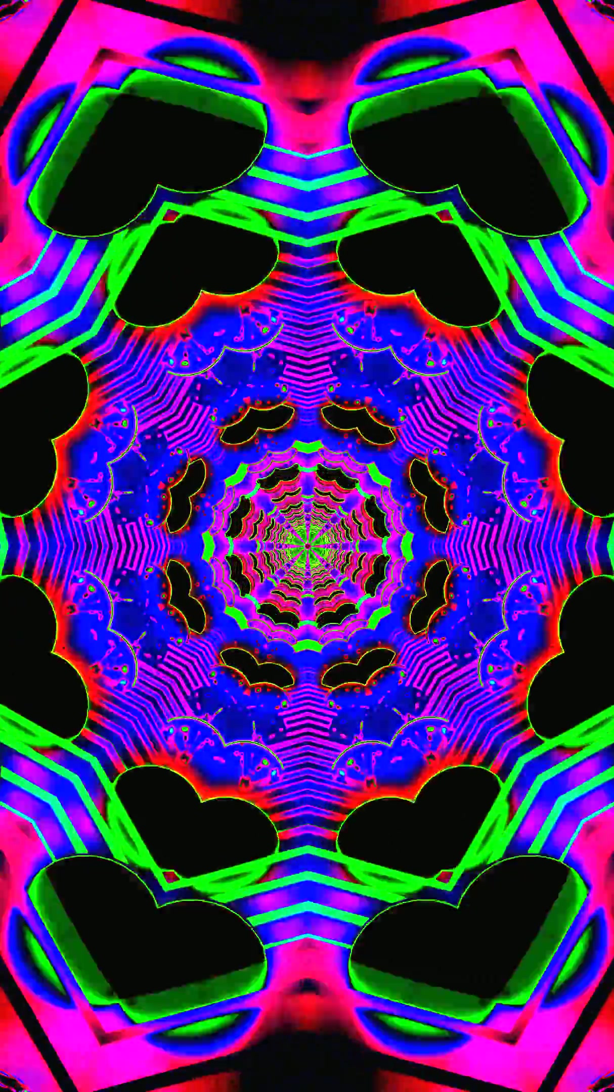 Tunnel video VJ loop seamlessly blending vibrant colors in a hypn