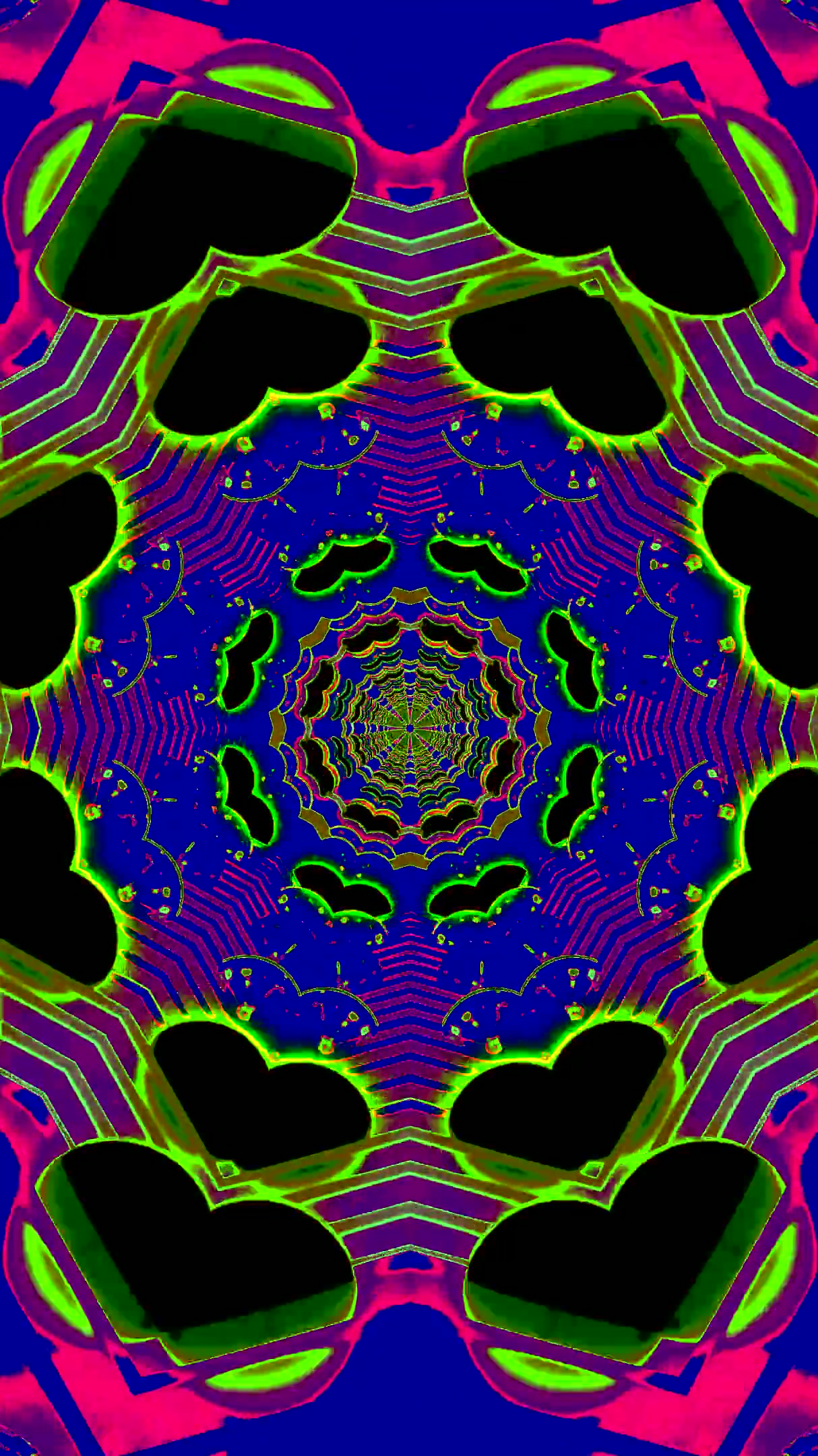 Vibrant tunnel visuals for relaxing screensaver experience with s