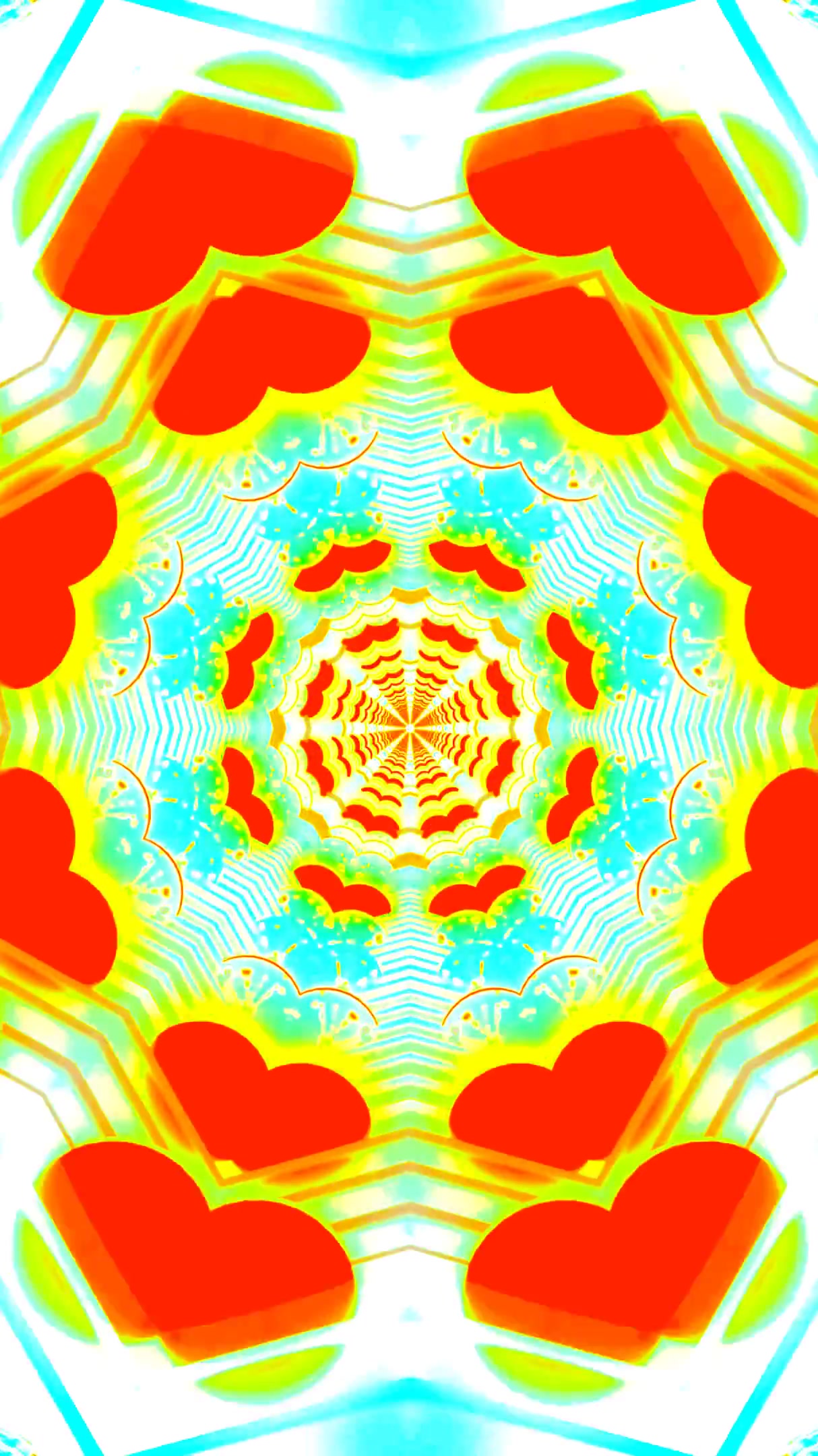 Colorful tunnel video loop creates a mesmerizing visual experienc