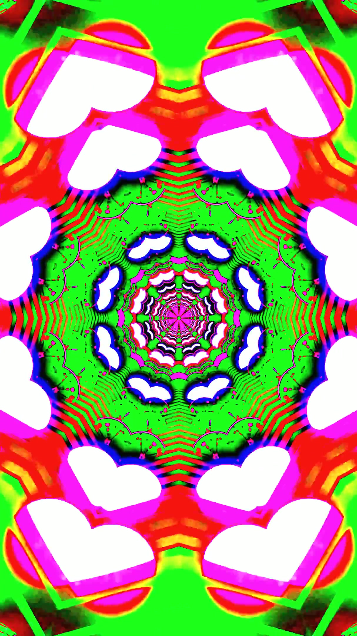 Vibrant tunnel video loop screensaver that creates a seamless colorful experience