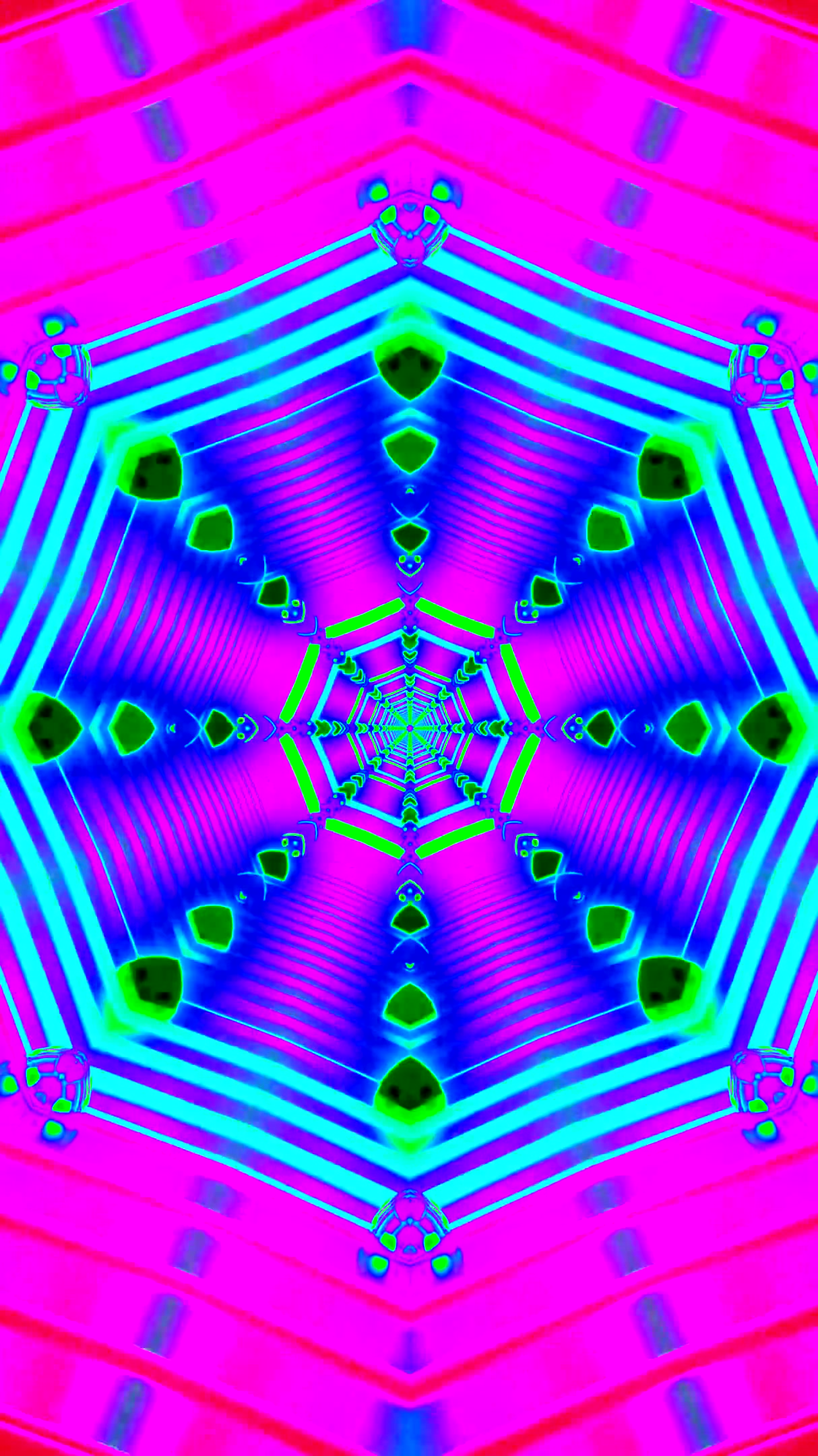 Colorful tunnel visual loop creating a mesmerizing effect with seamless transitions