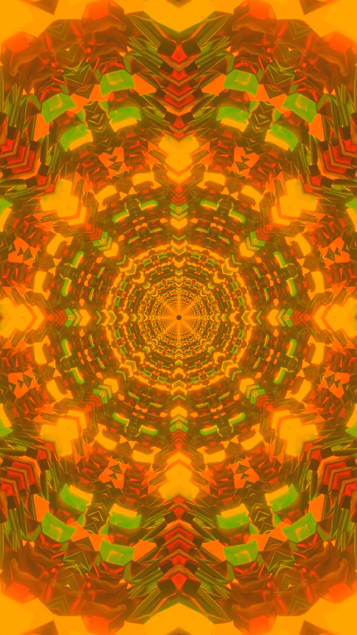 Seamless tunnel video loop with vibrant colors and dynamic patterns for captivating screensaver display