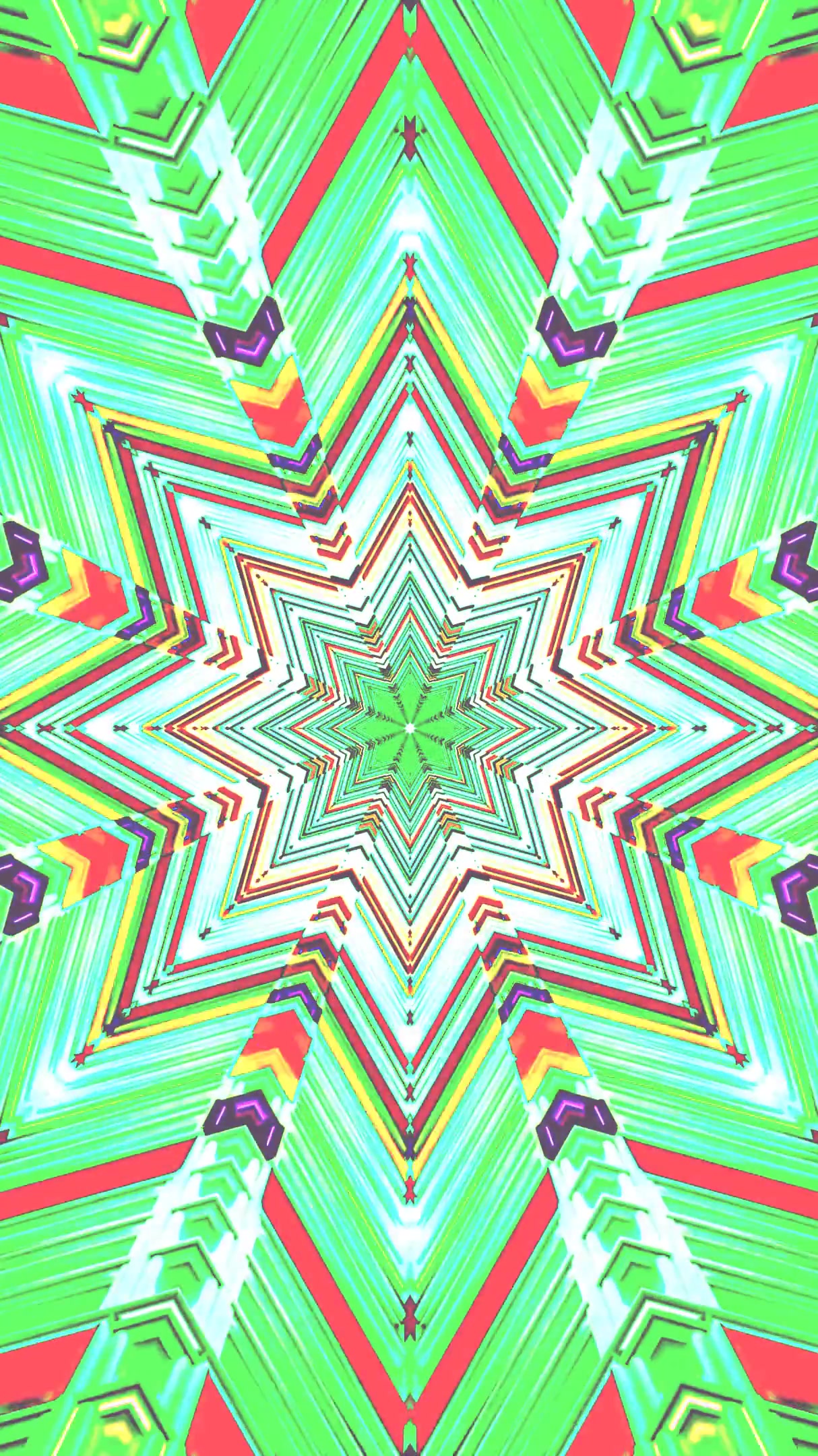 Dynamic tunnel visual loop creates mesmerizing screensaver experience with vivid colors and patterns