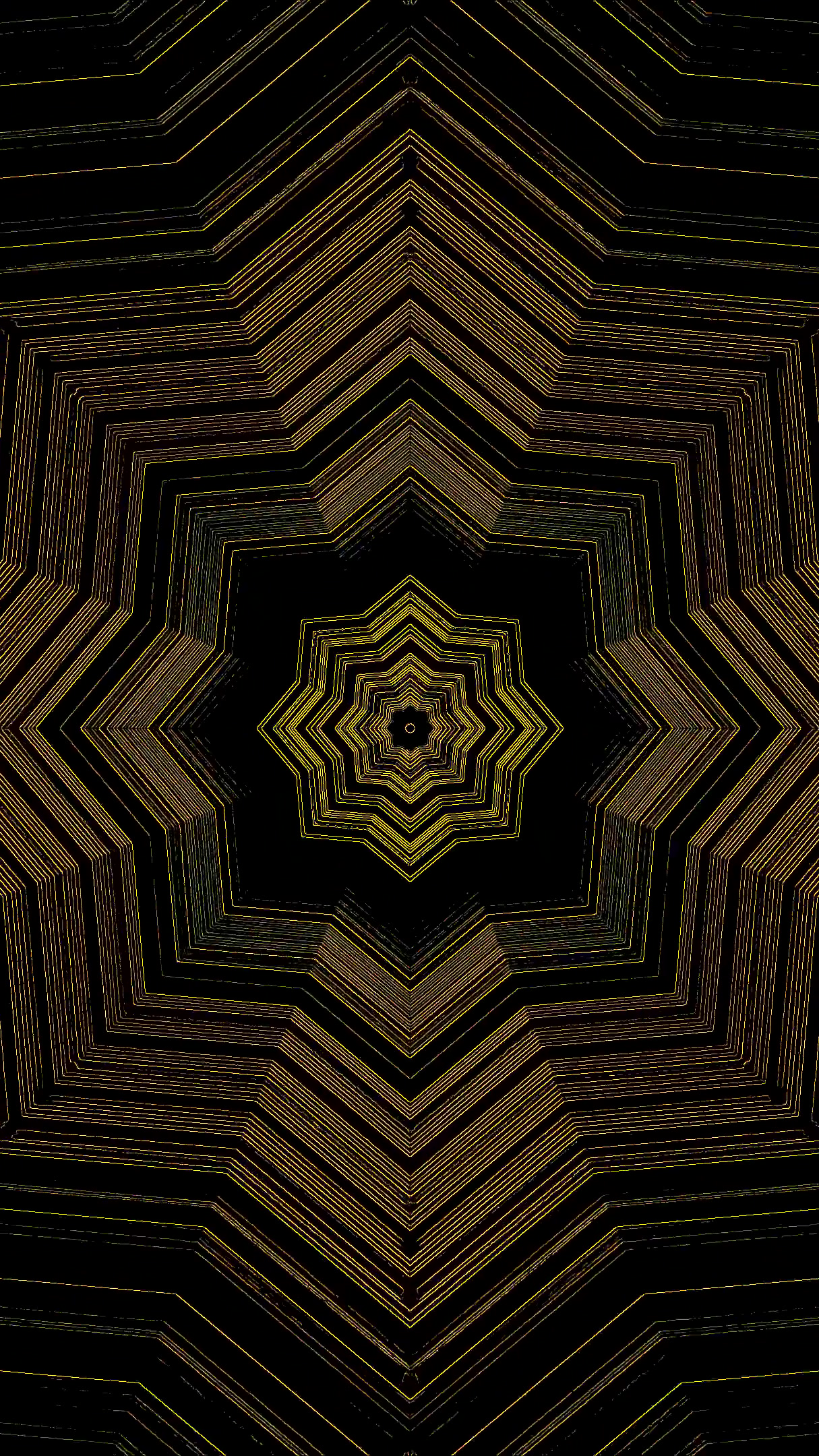 Seamless tunnel video loop showcasing intricate geometric patterns changing over time