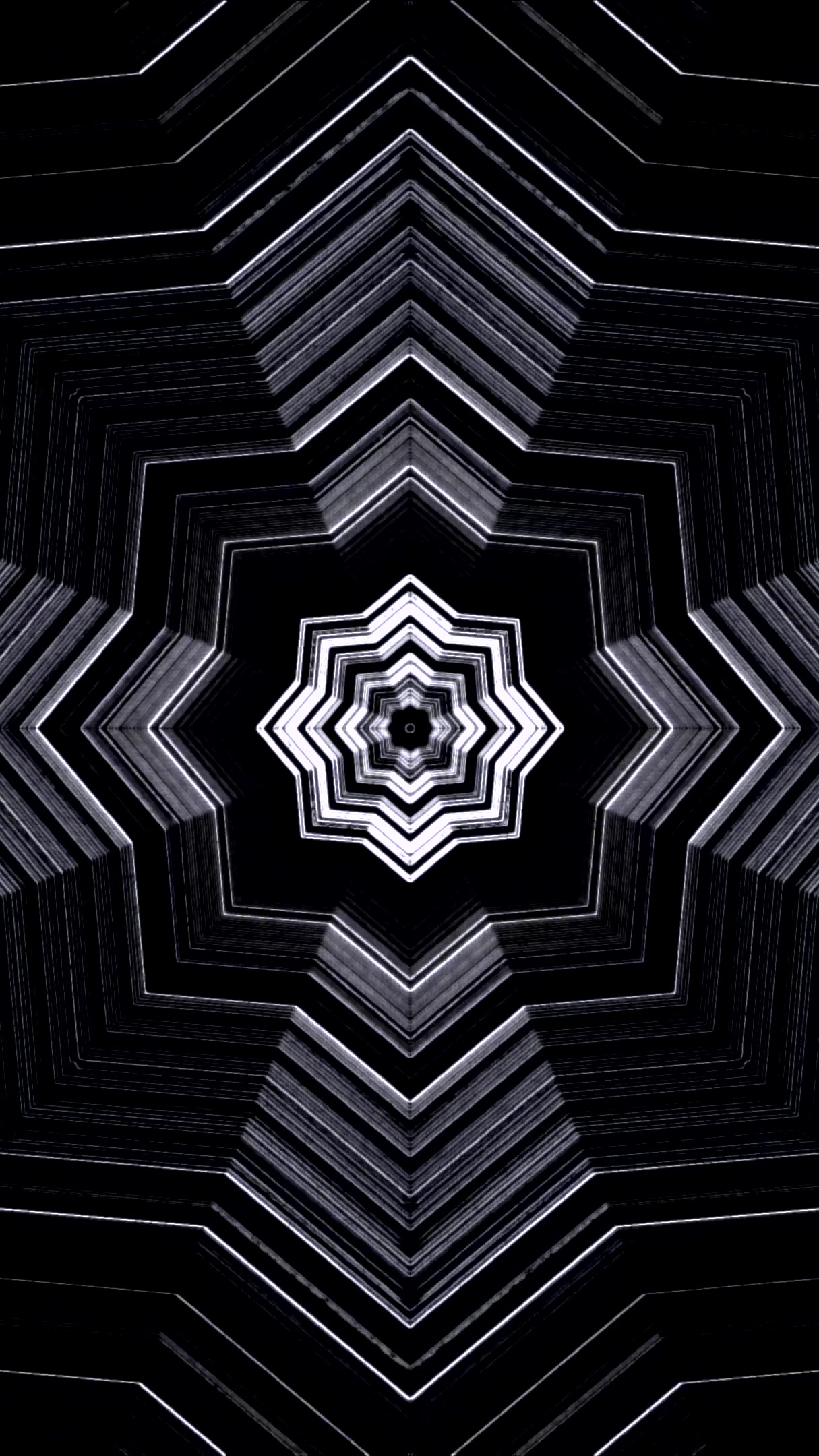 Dynamic tunnel visual loop creates immersive visual experience with geometric patterns and smooth transitions during any time of day