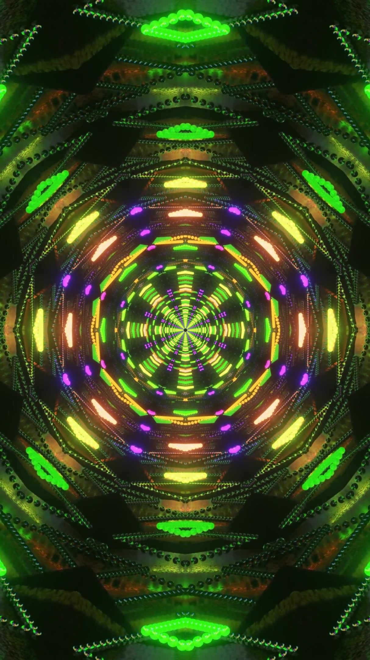 Seamless tunnel video loop with vibrant lights creating an immersive experience