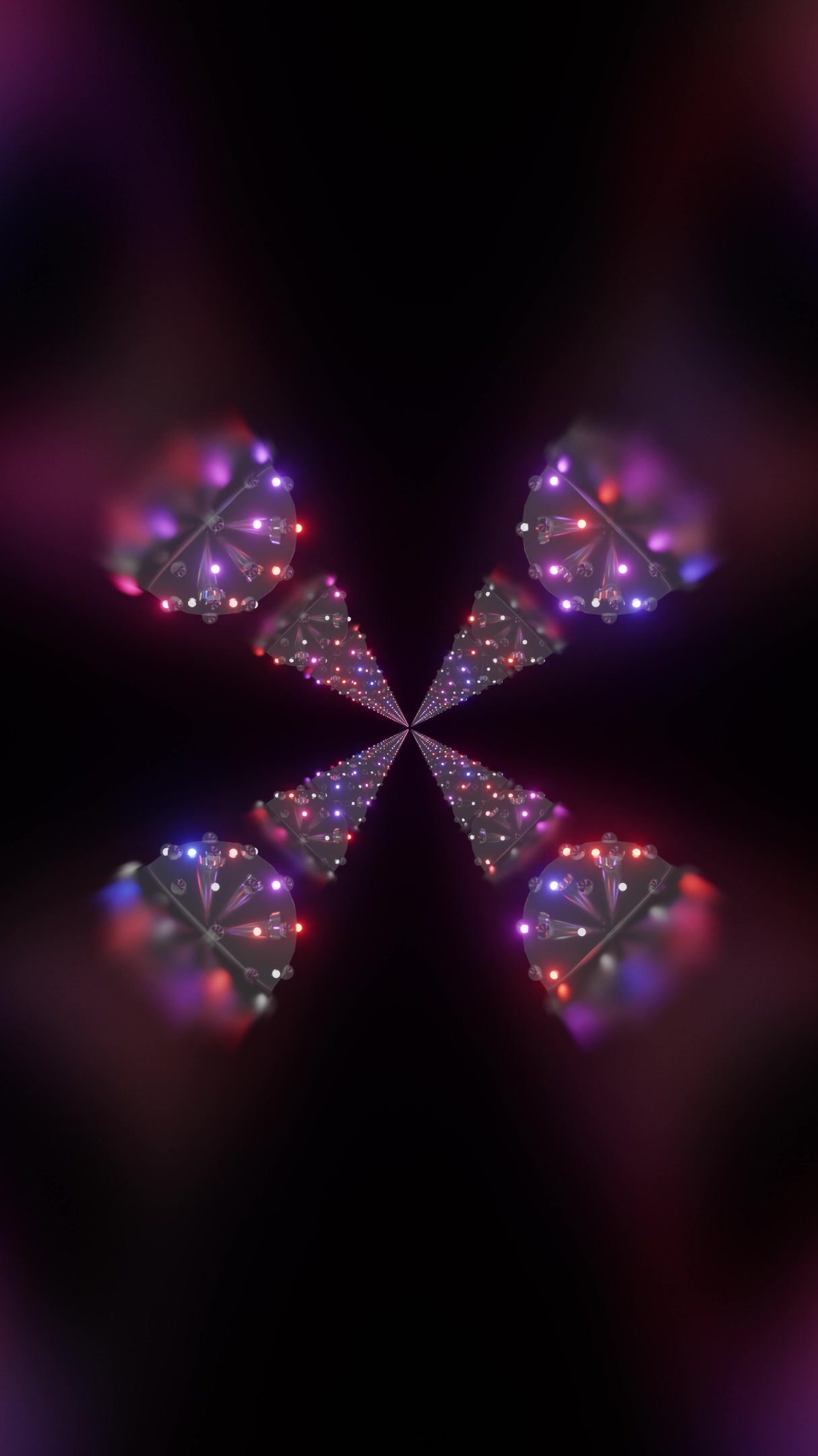 Dynamic tunnel video vj loop screensaver with seamless transitions and vibrant lights