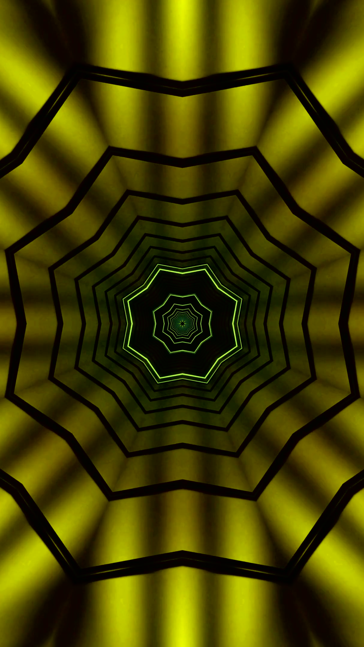 Seamless green tunnel video loop creates a mesmerizing visual experience for screensavers and digital displays