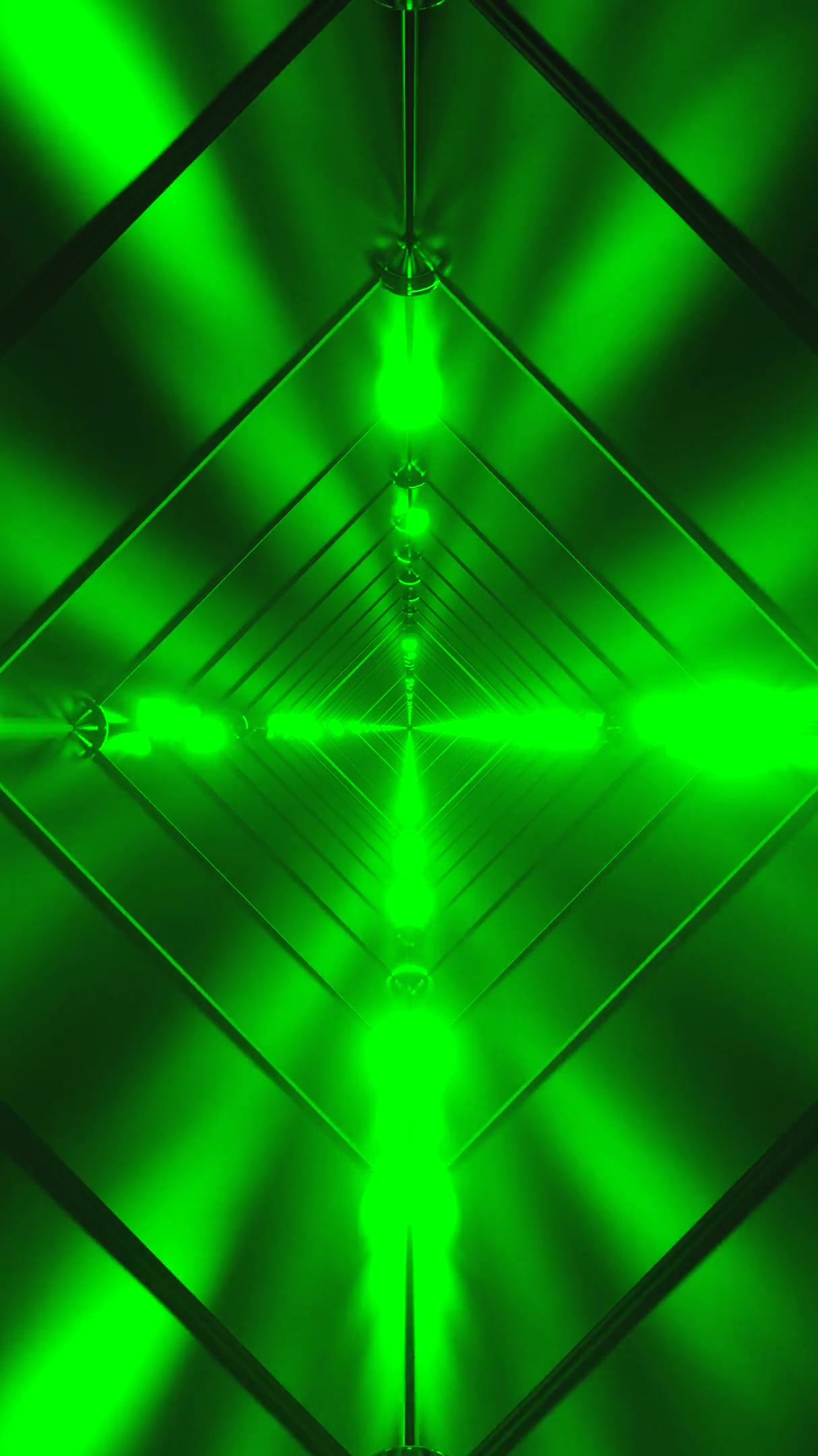 Dynamic green tunnel video loop showcasing seamless movement and