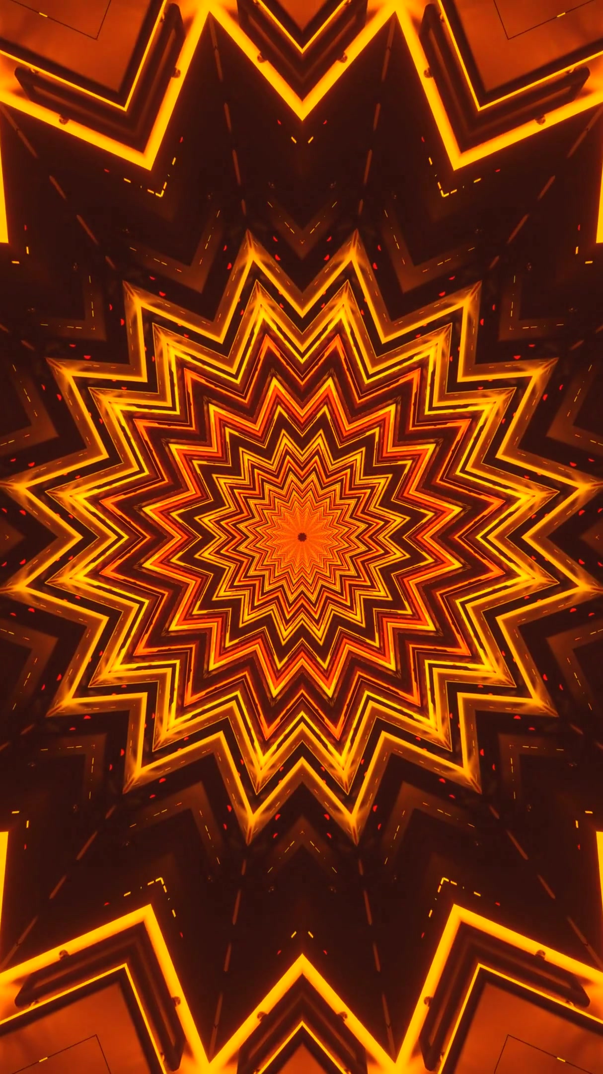 Colorful geometric tunnel video loop creating a vibrant visual ex