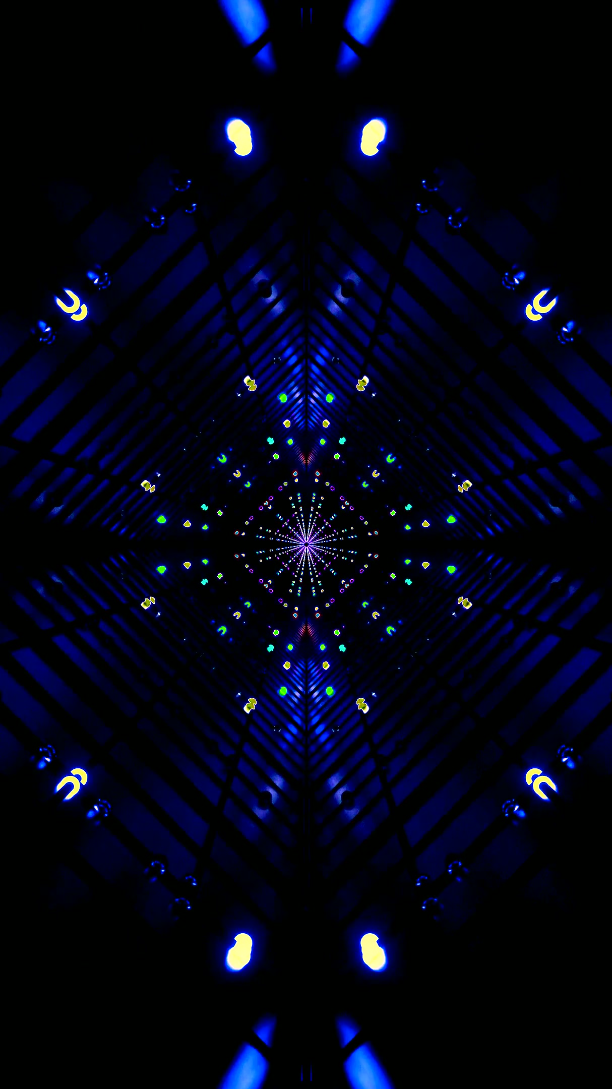 Vibrant tunnel video loop with colorful lights creating a seamles