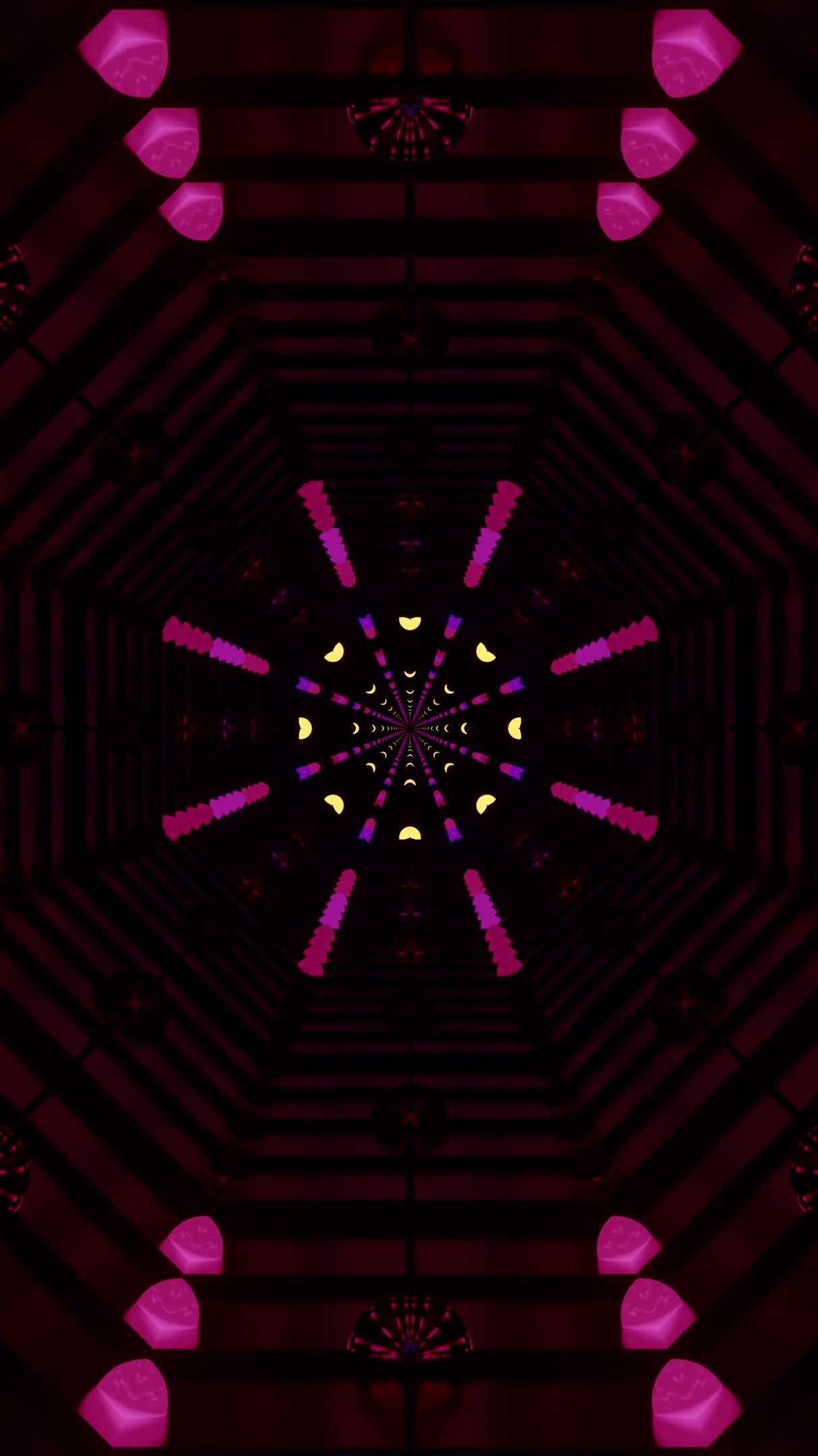 Seamless tunnel video loop featuring vibrant colors and dynamic patterns