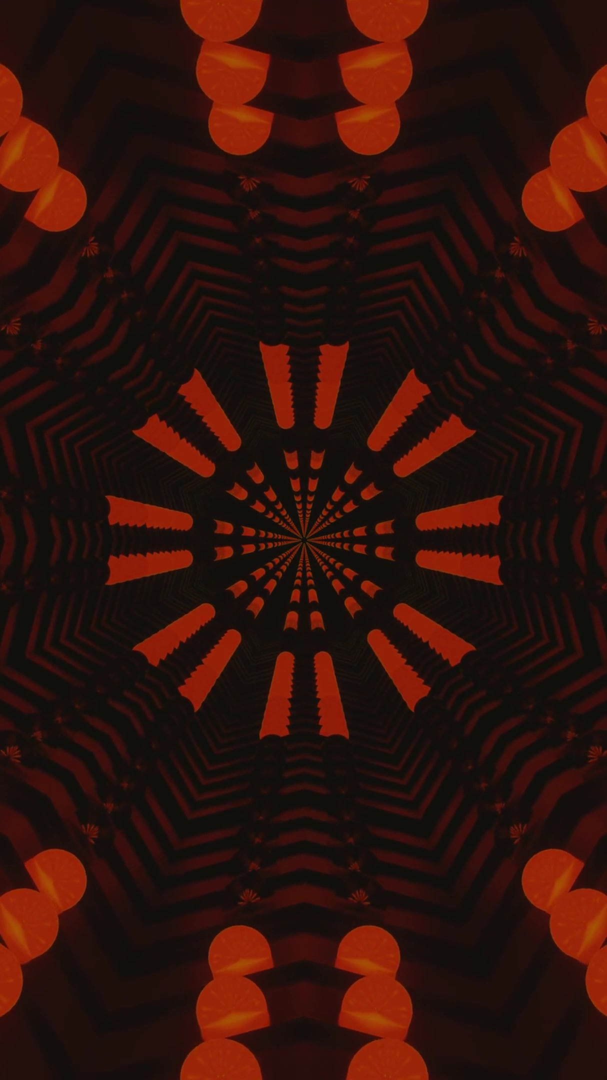 Colorful tunnel visual loop creates a mesmerizing light display f